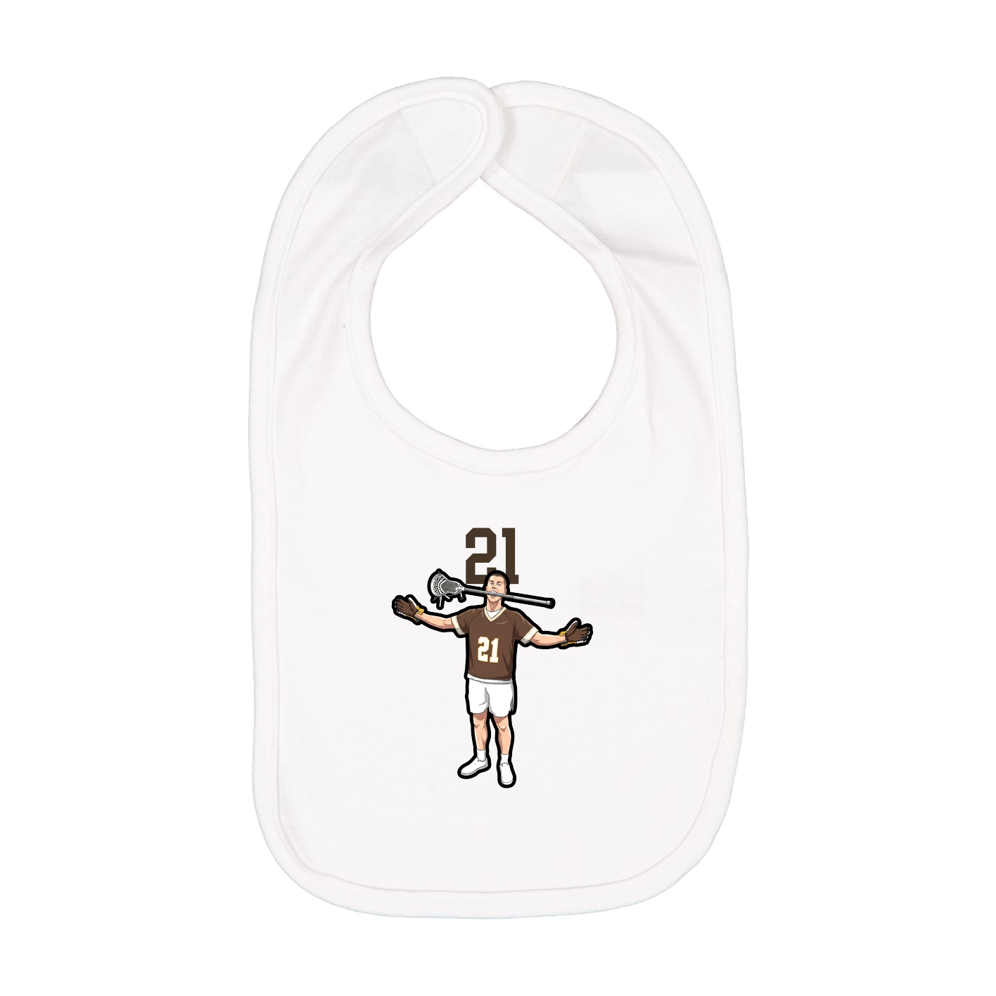 Infant Bib — Number Top in White