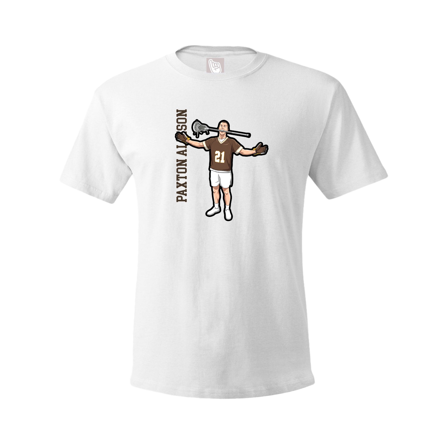 Youth Tee — Name Vertical in White