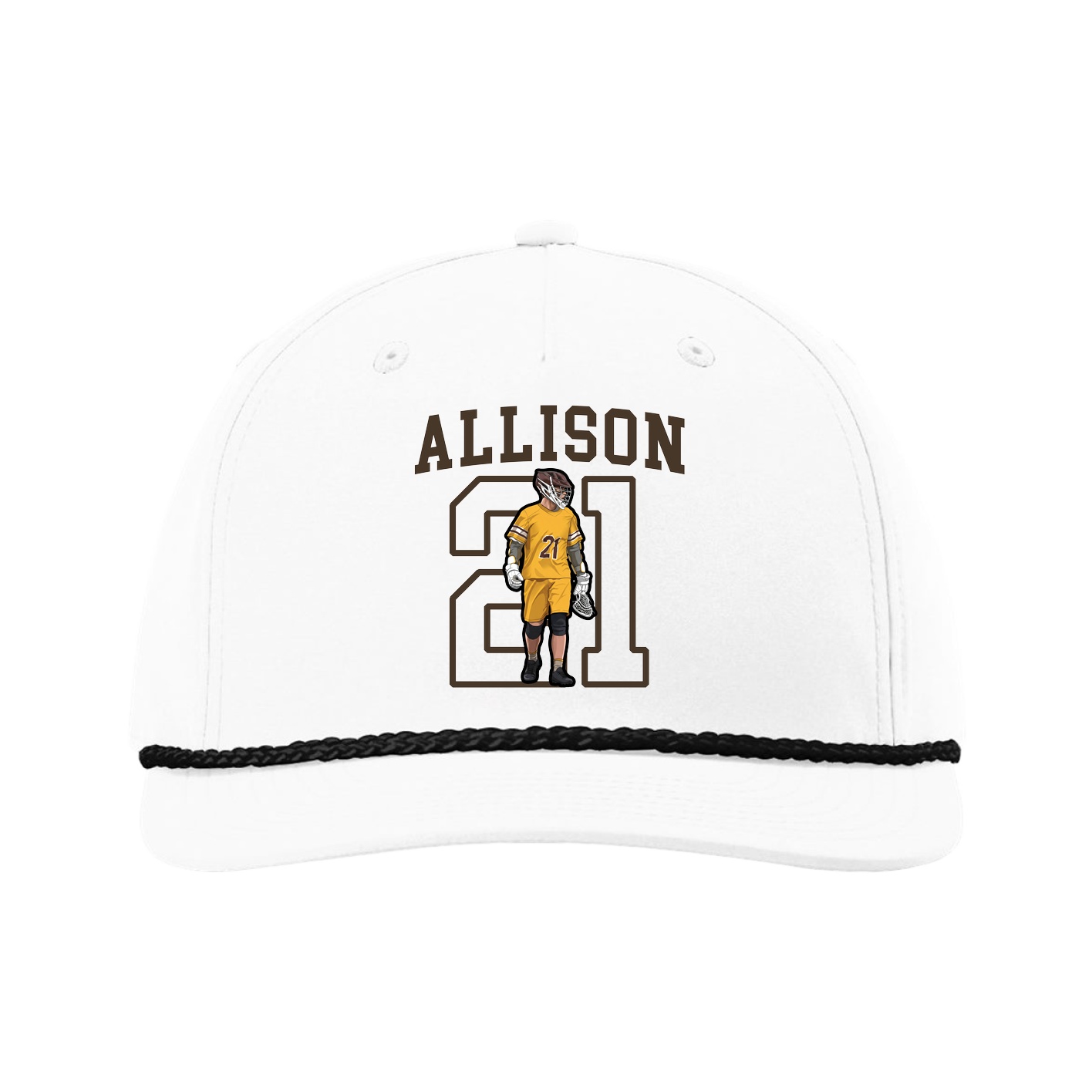 Five-Panel Classic Rope Cap — Shirsey in White