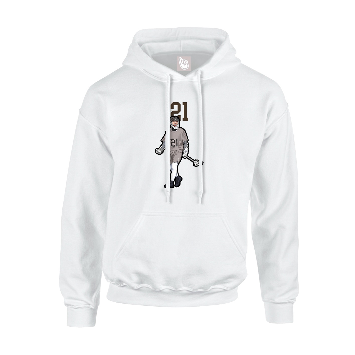 Hoodie — Number Top in White