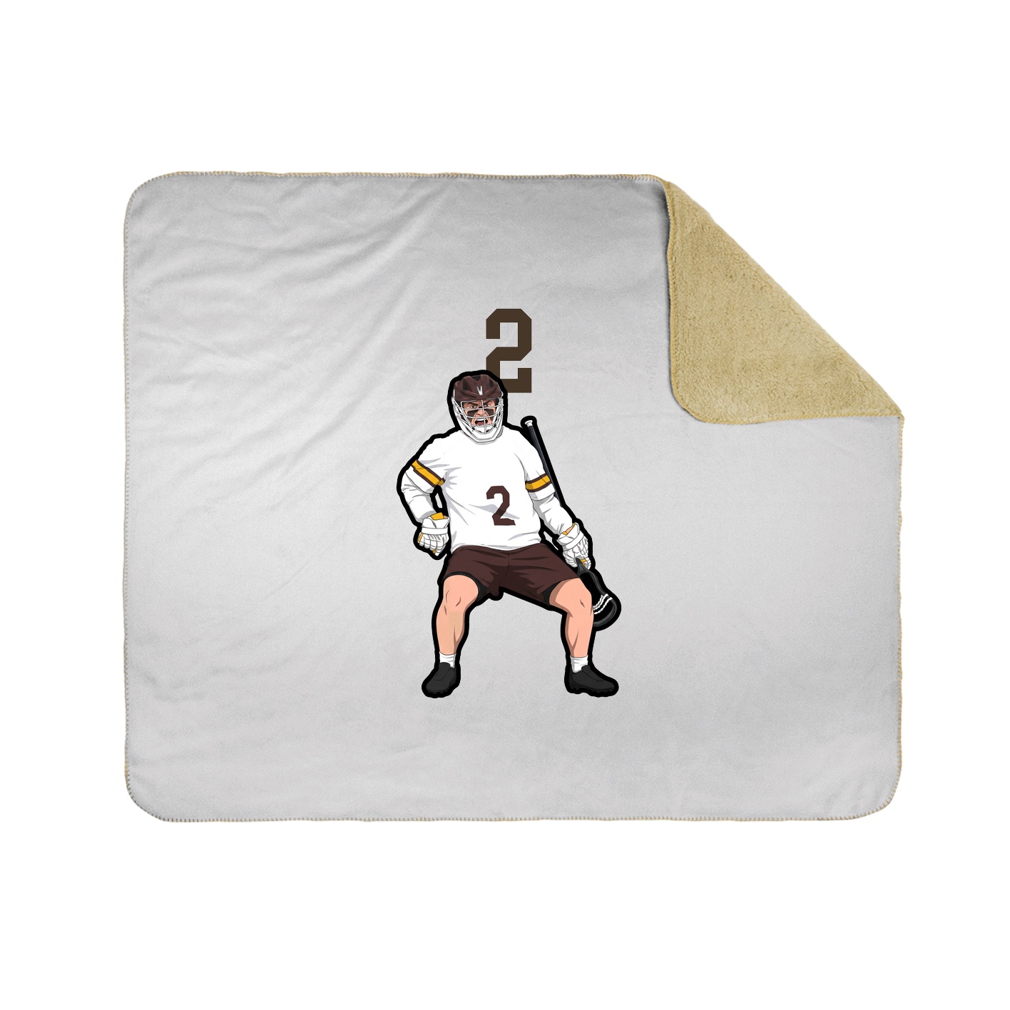Throw Blanket — Number Top in White