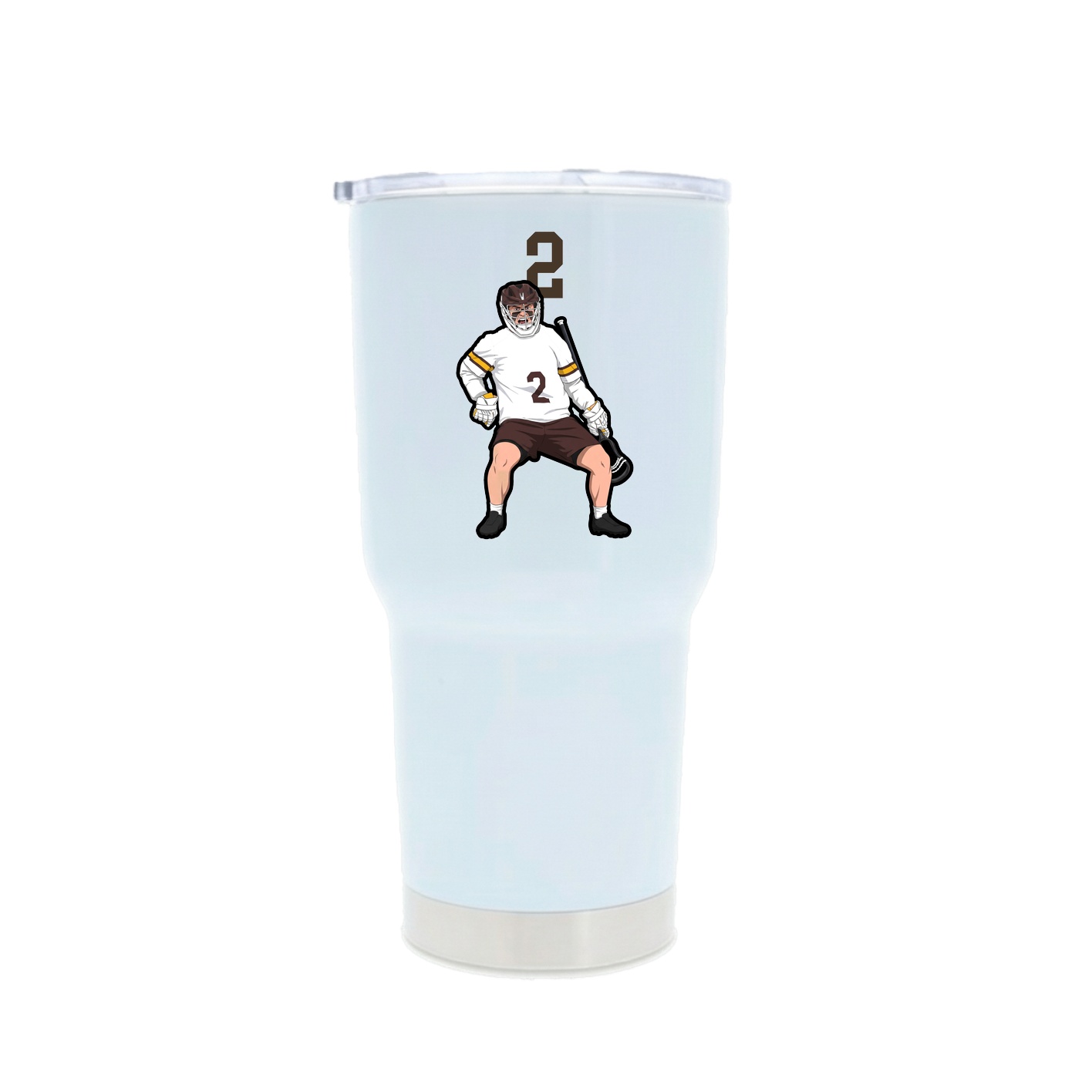30oz Stainless Steel Tumbler — Number Top in White