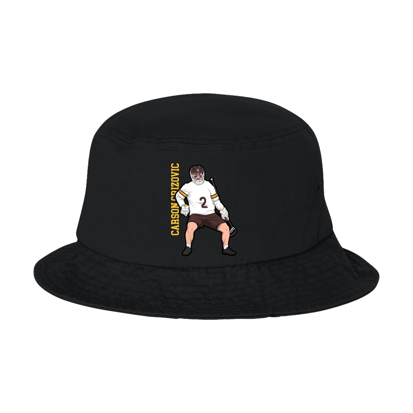 Bucket Cap — Name Vertical in Black