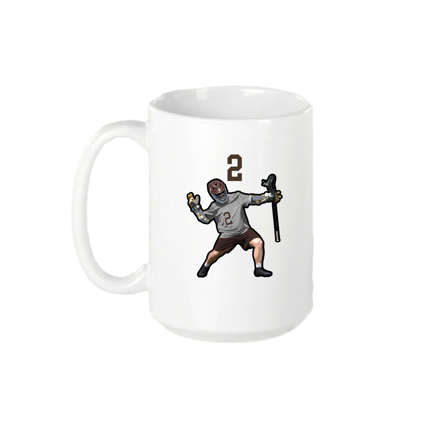15oz Coffee Mug — Number Top in White