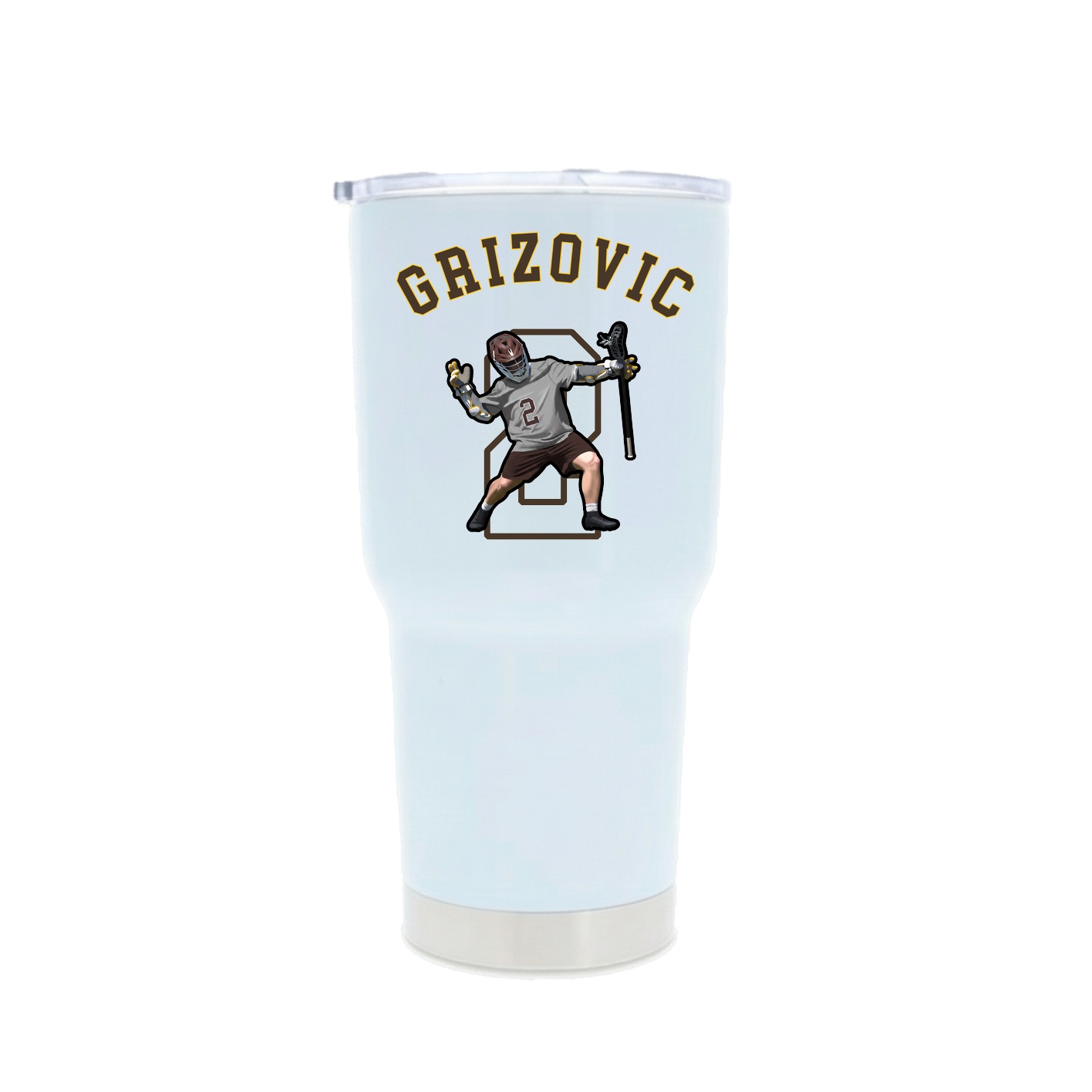 30oz Stainless Steel Tumbler — Shirsey Arch in White