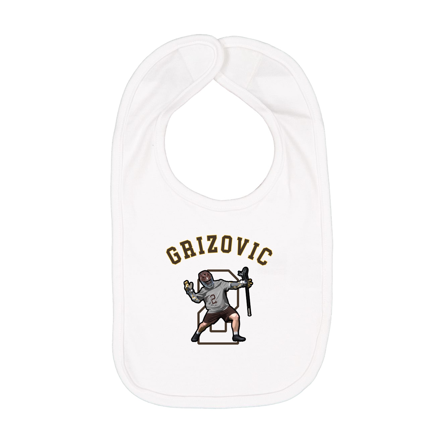 Infant Bib — Shirsey Arch in White