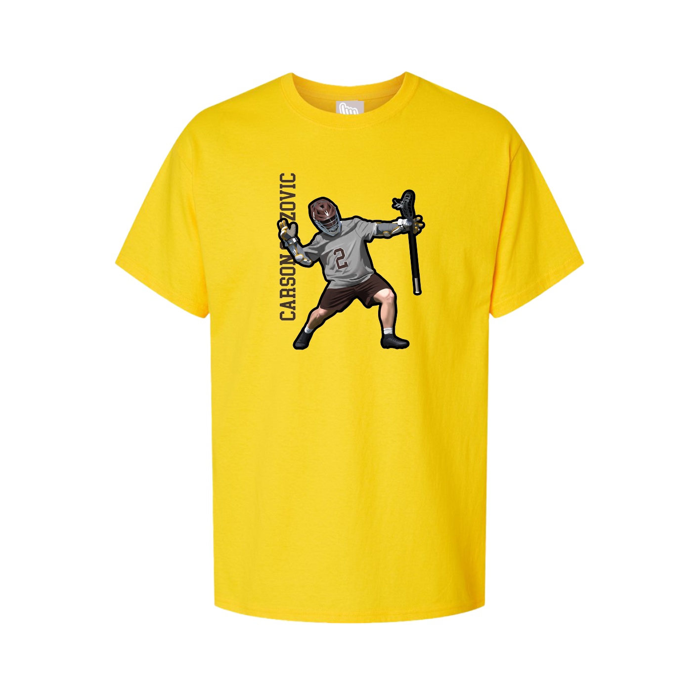 Youth Tee — Name Vertical in Gold