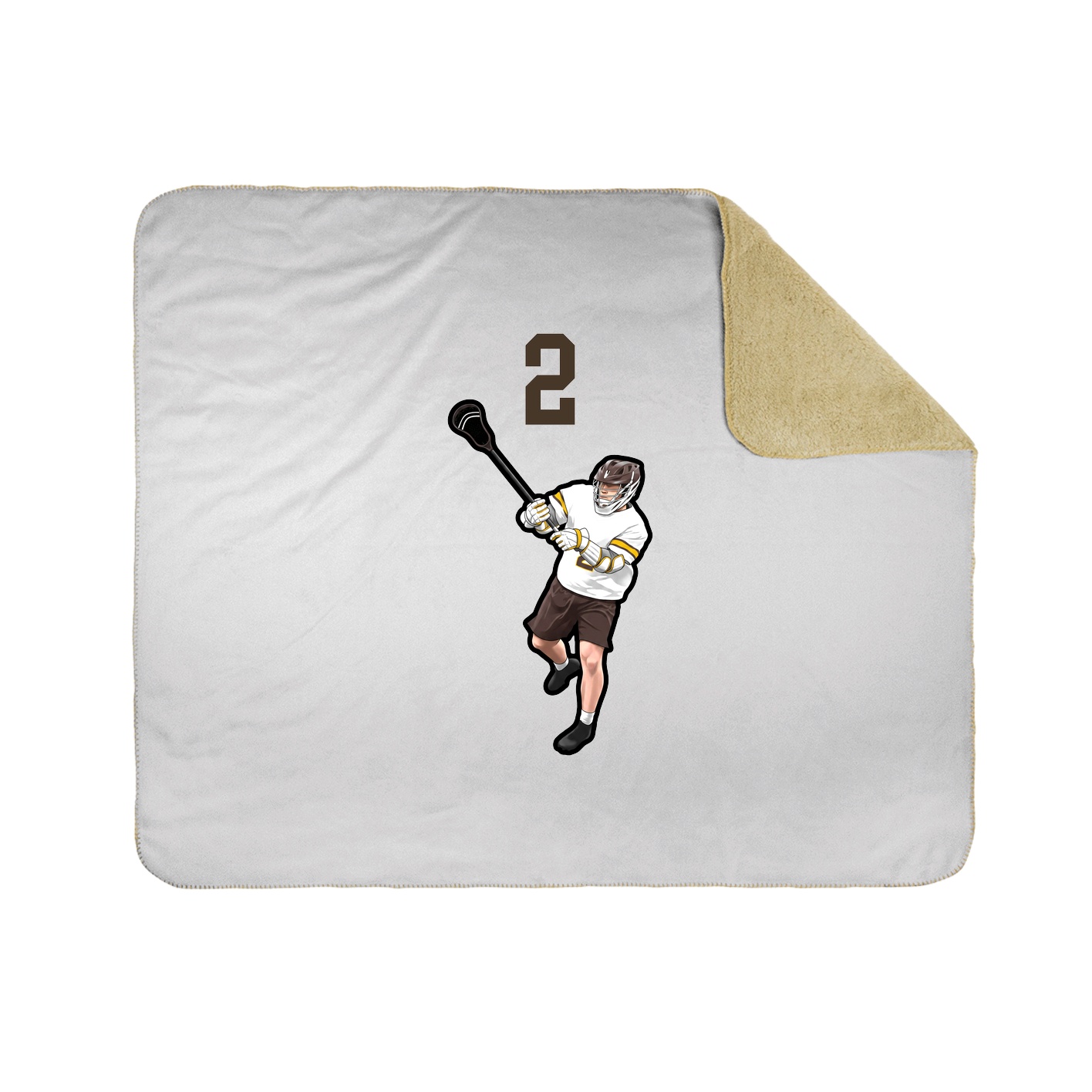 Throw Blanket — Number Top in White