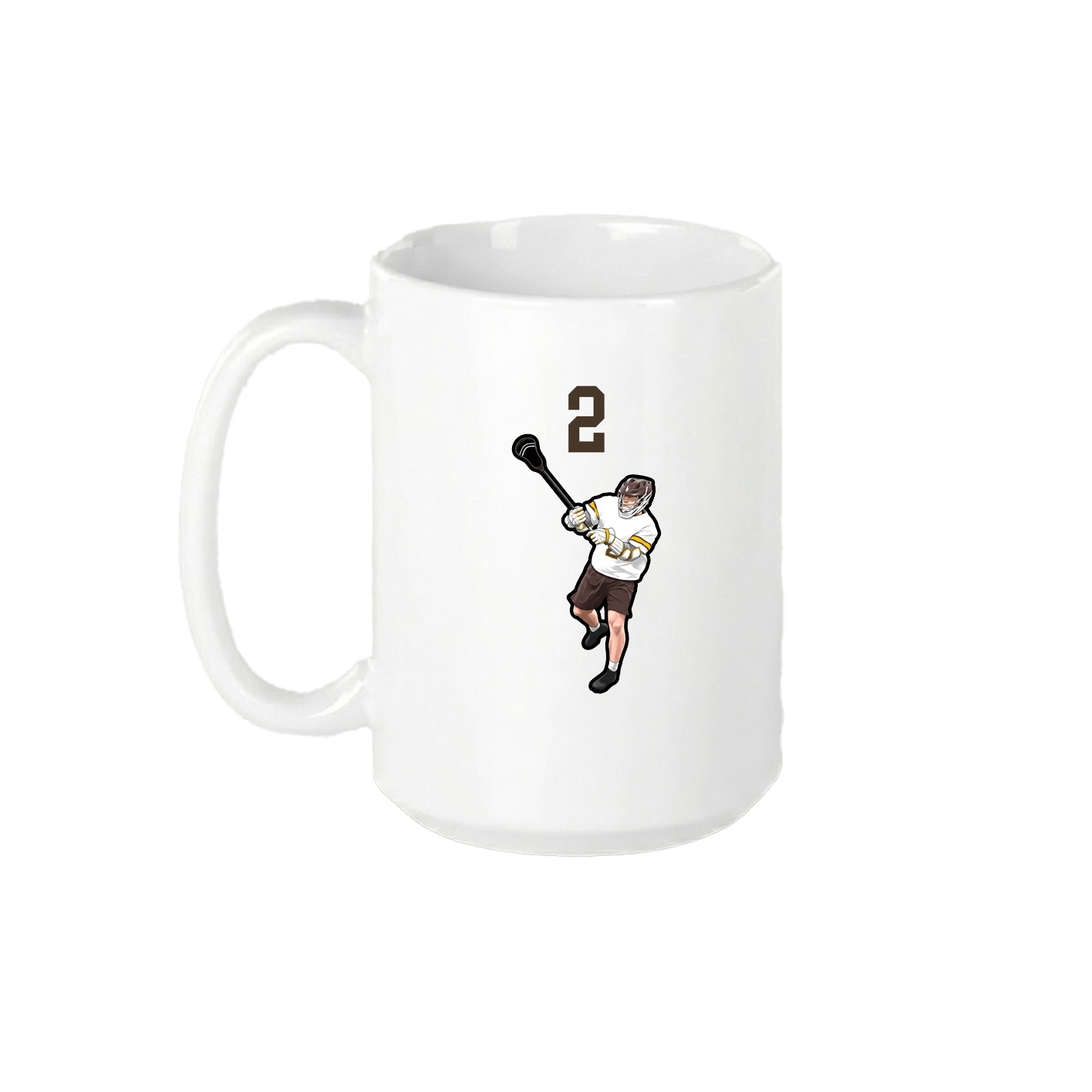 15oz Coffee Mug — Number Top in White
