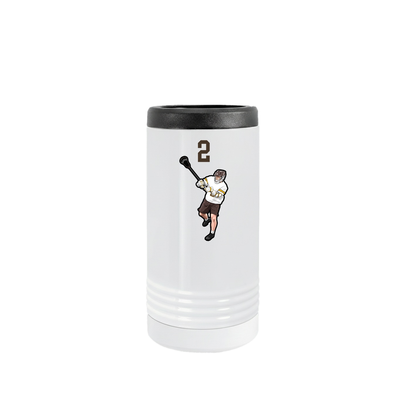 Slim Beverage Holder — Number Top in White
