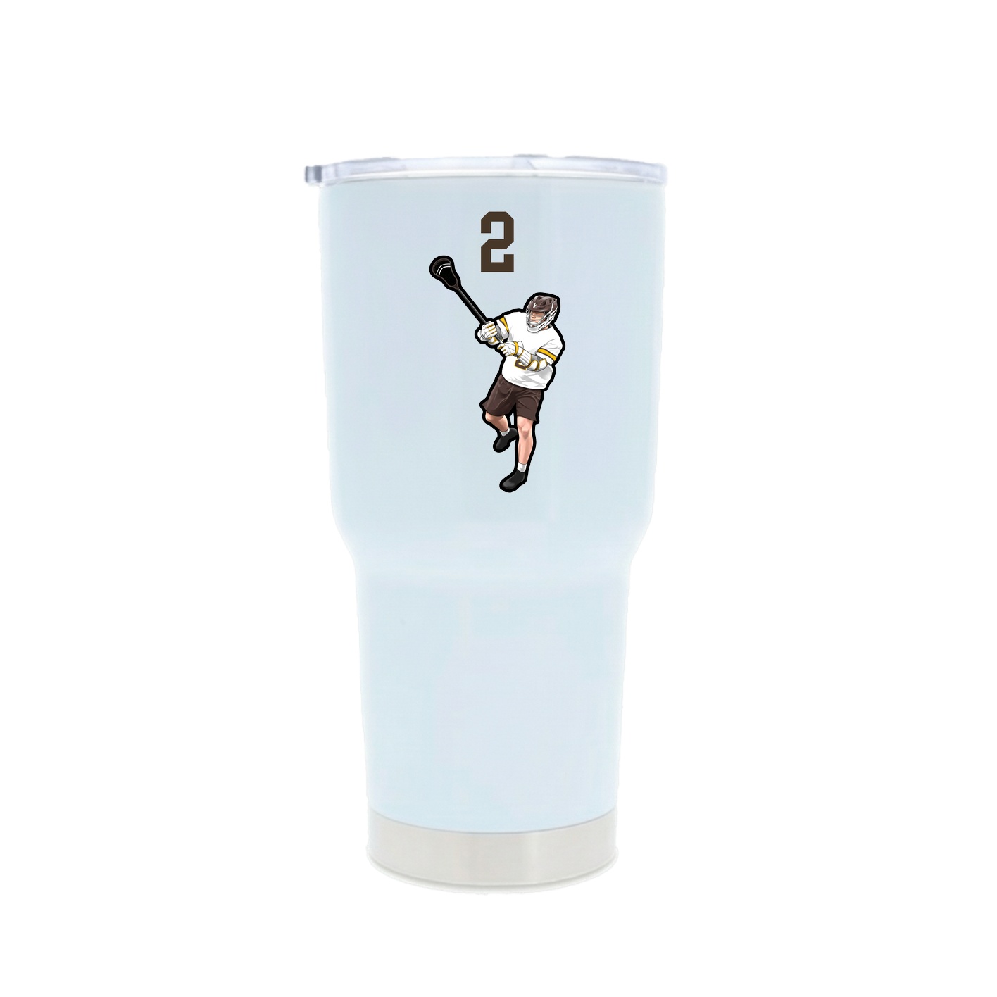 30oz Stainless Steel Tumbler — Number Top in White