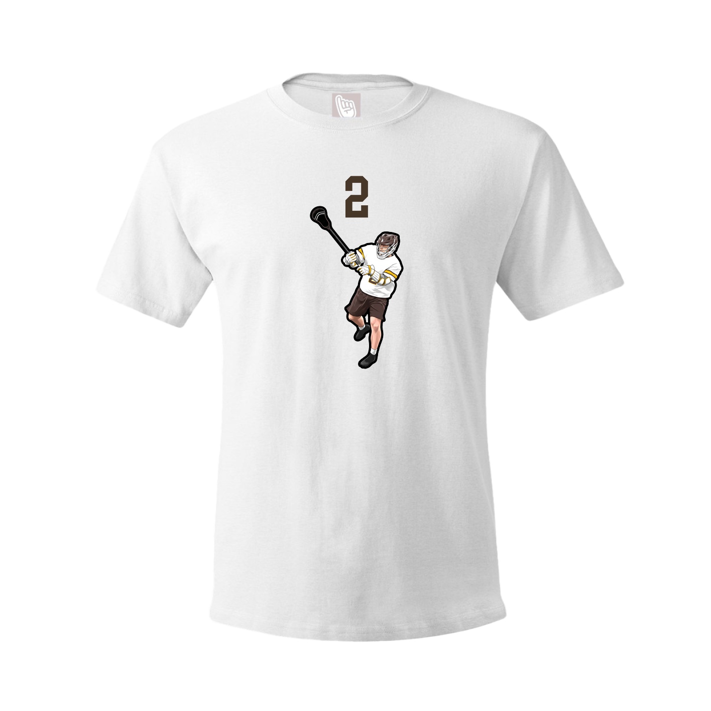 Youth Tee — Number Top in White