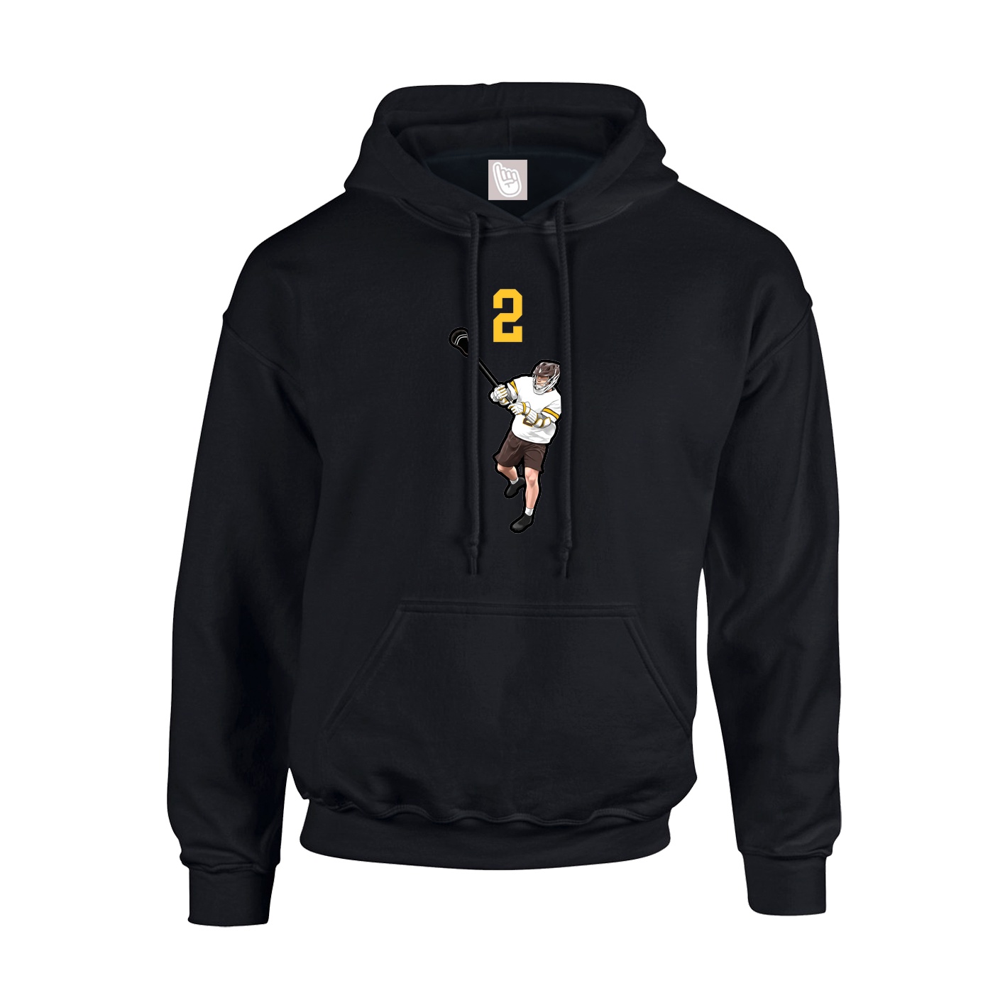 Youth Hoodie — Number Top in Black