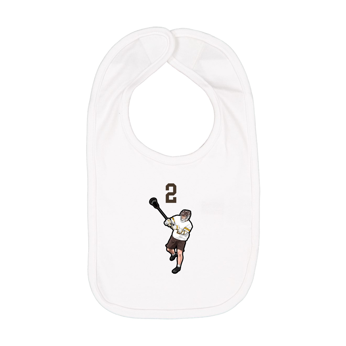 Infant Bib — Number Top in White