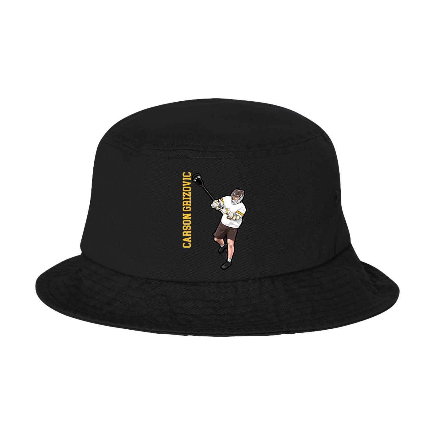 Bucket Cap — Name Vertical in Black