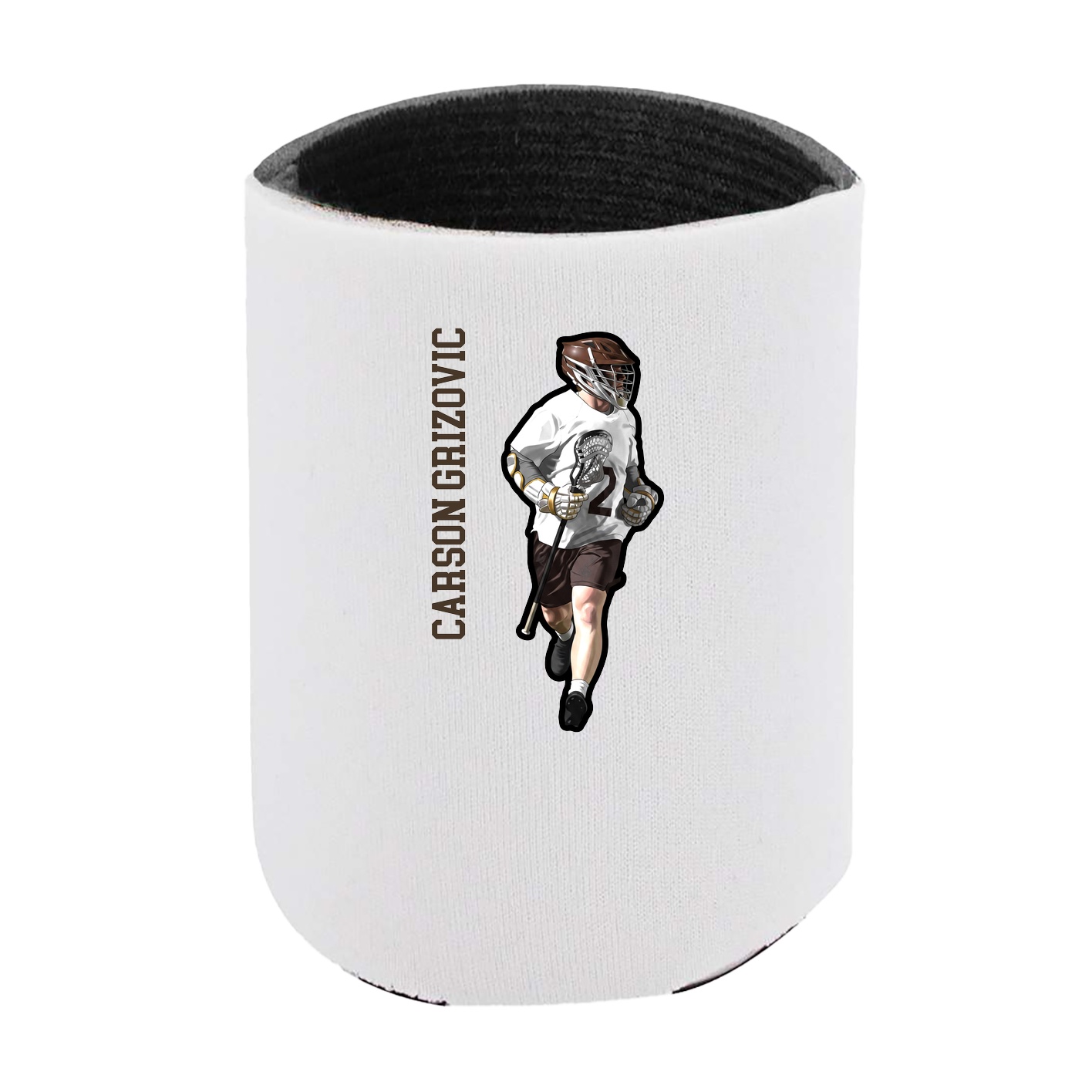 Can Holder — Name Vertical in White