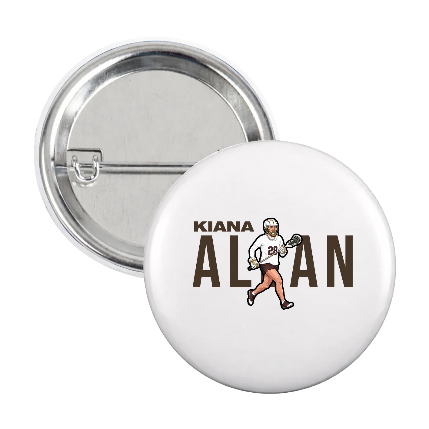 Game Day Button — Player Name in White