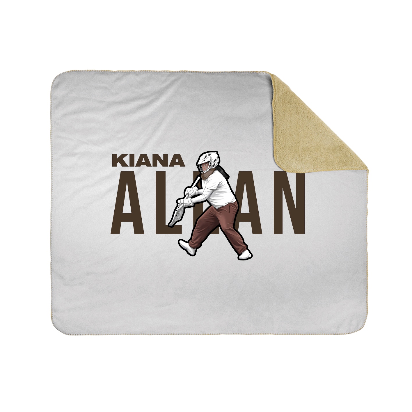Throw Blanket — Player Name in White