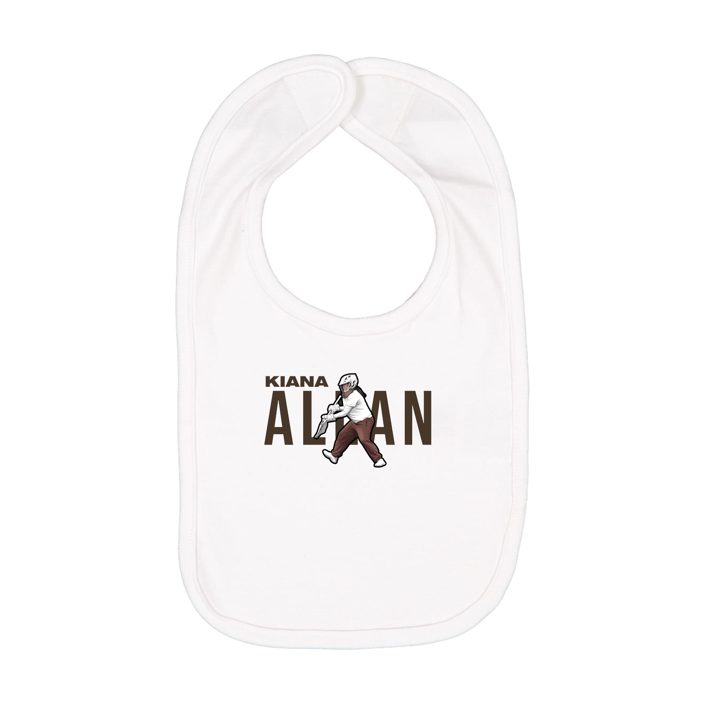 Infant Bib — Player Name in White