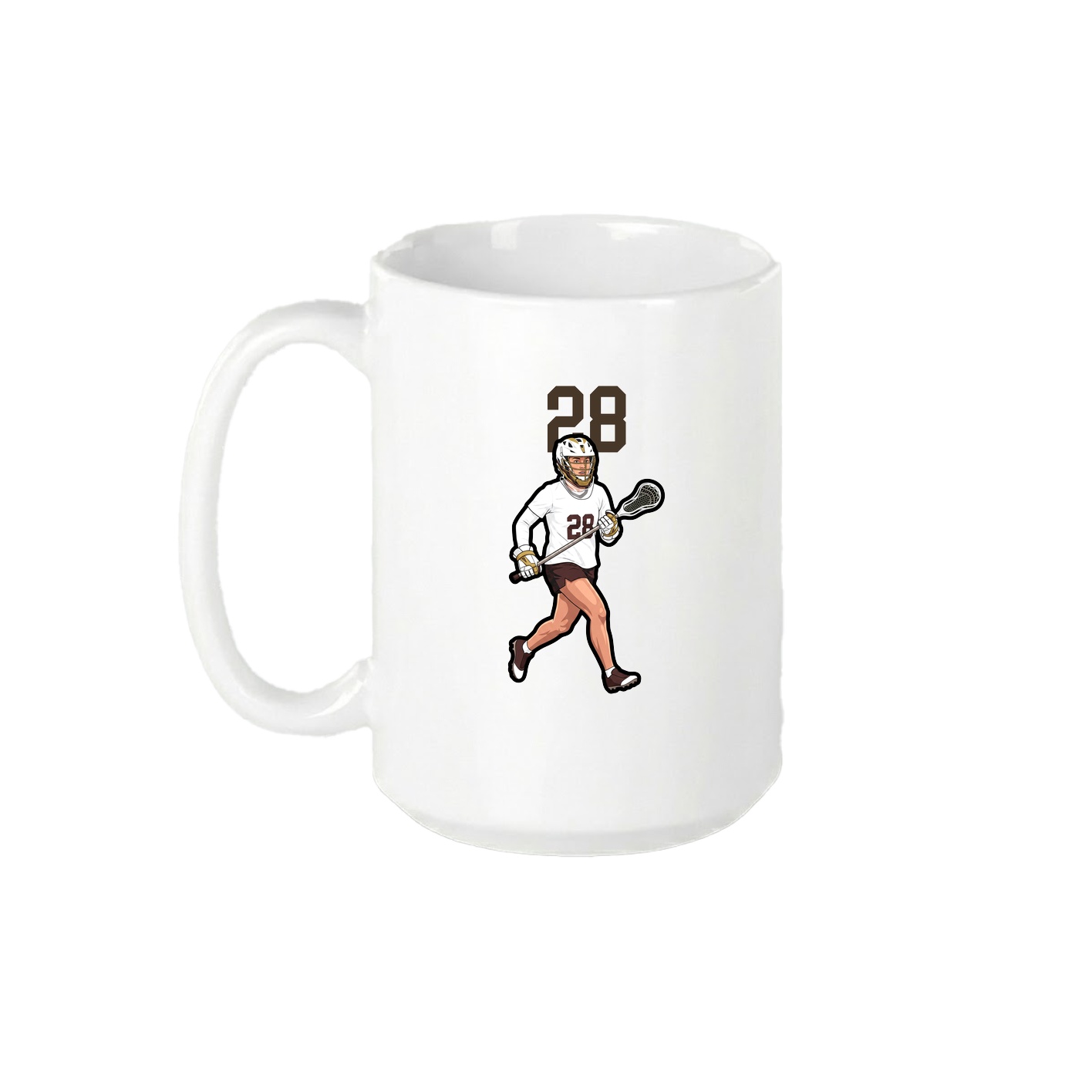 15oz Coffee Mug — Number Top in White