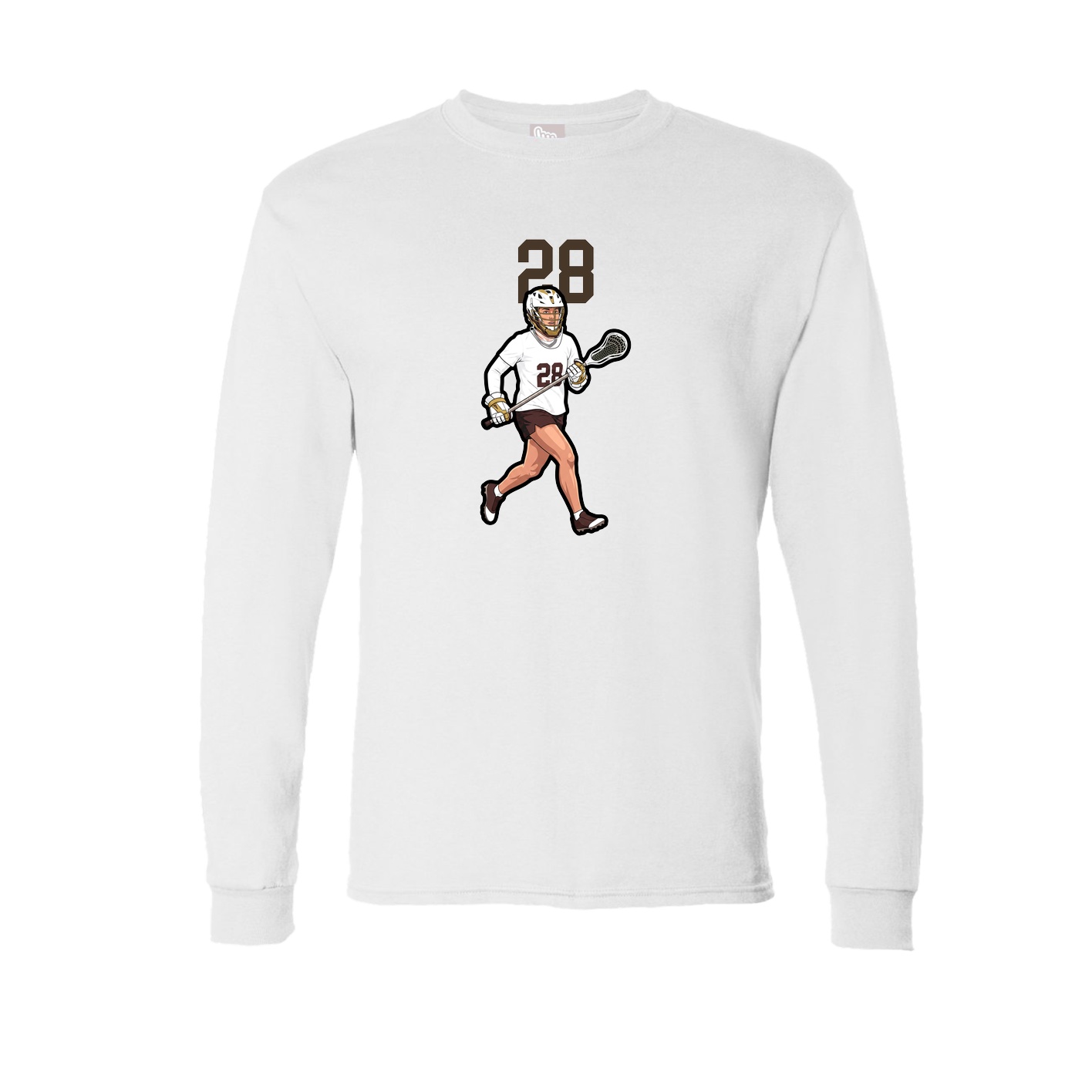 Long Sleeve Tee — Number Top in White