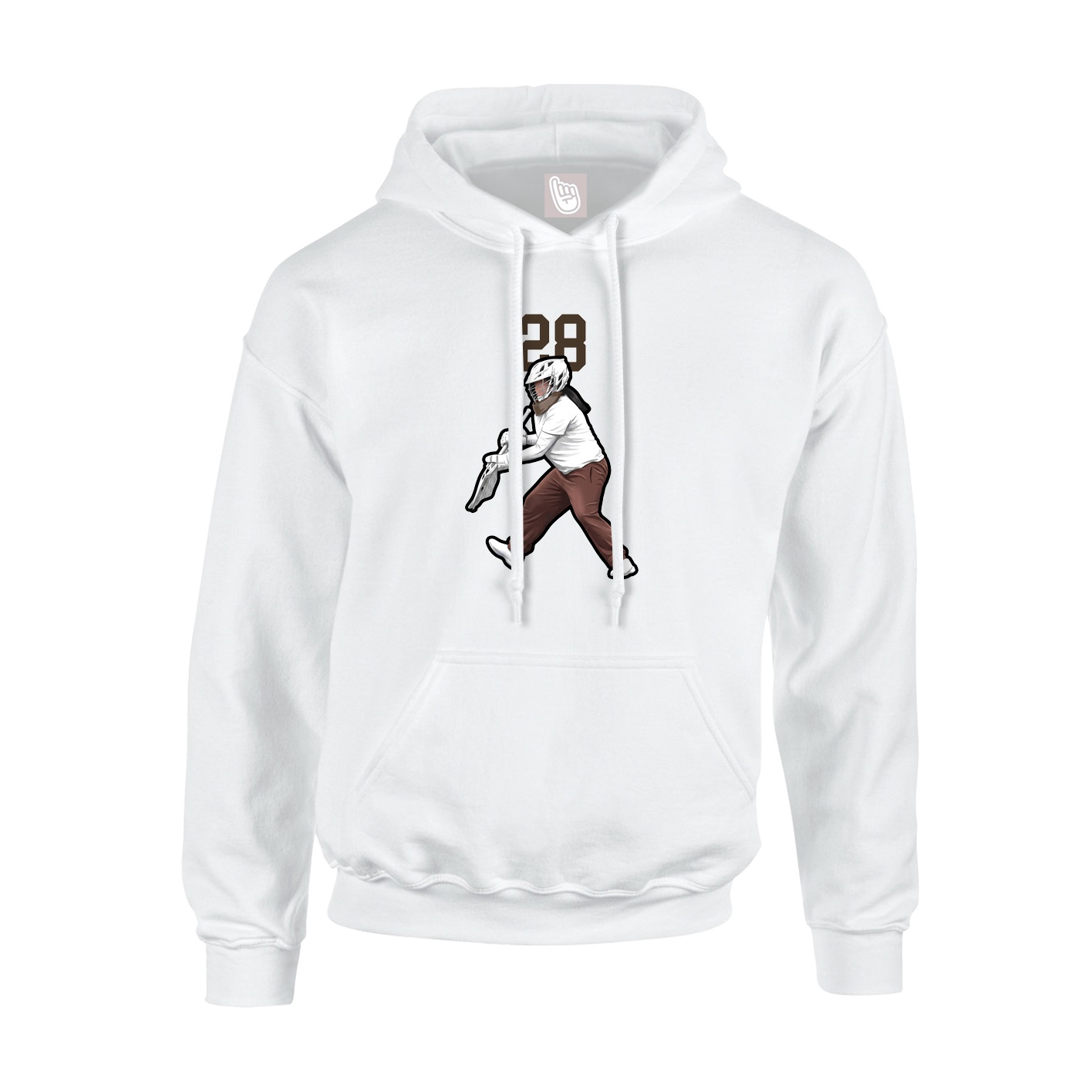 Hoodie — Number Top in White
