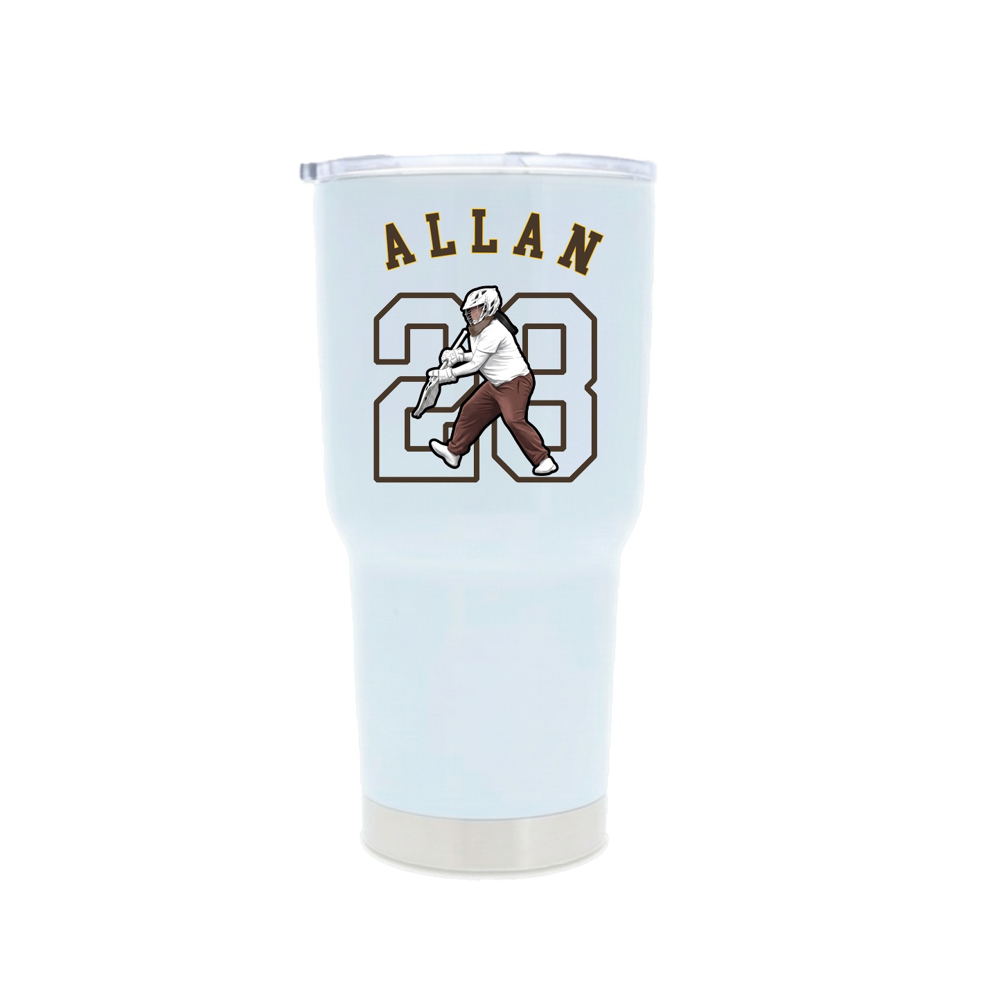 30oz Stainless Steel Tumbler — Shirsey Arch in White