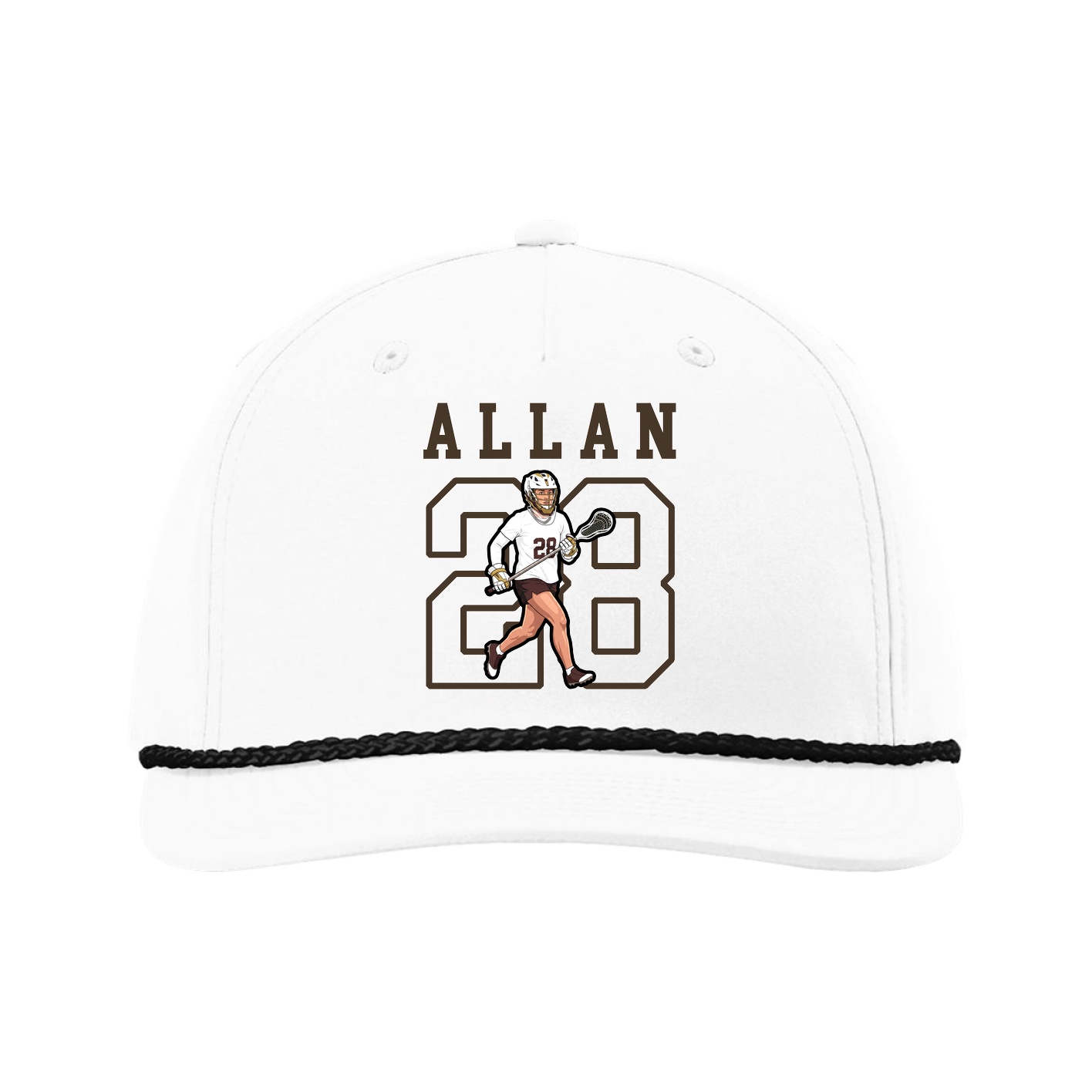 Five-Panel Classic Rope Cap — Shirsey in White