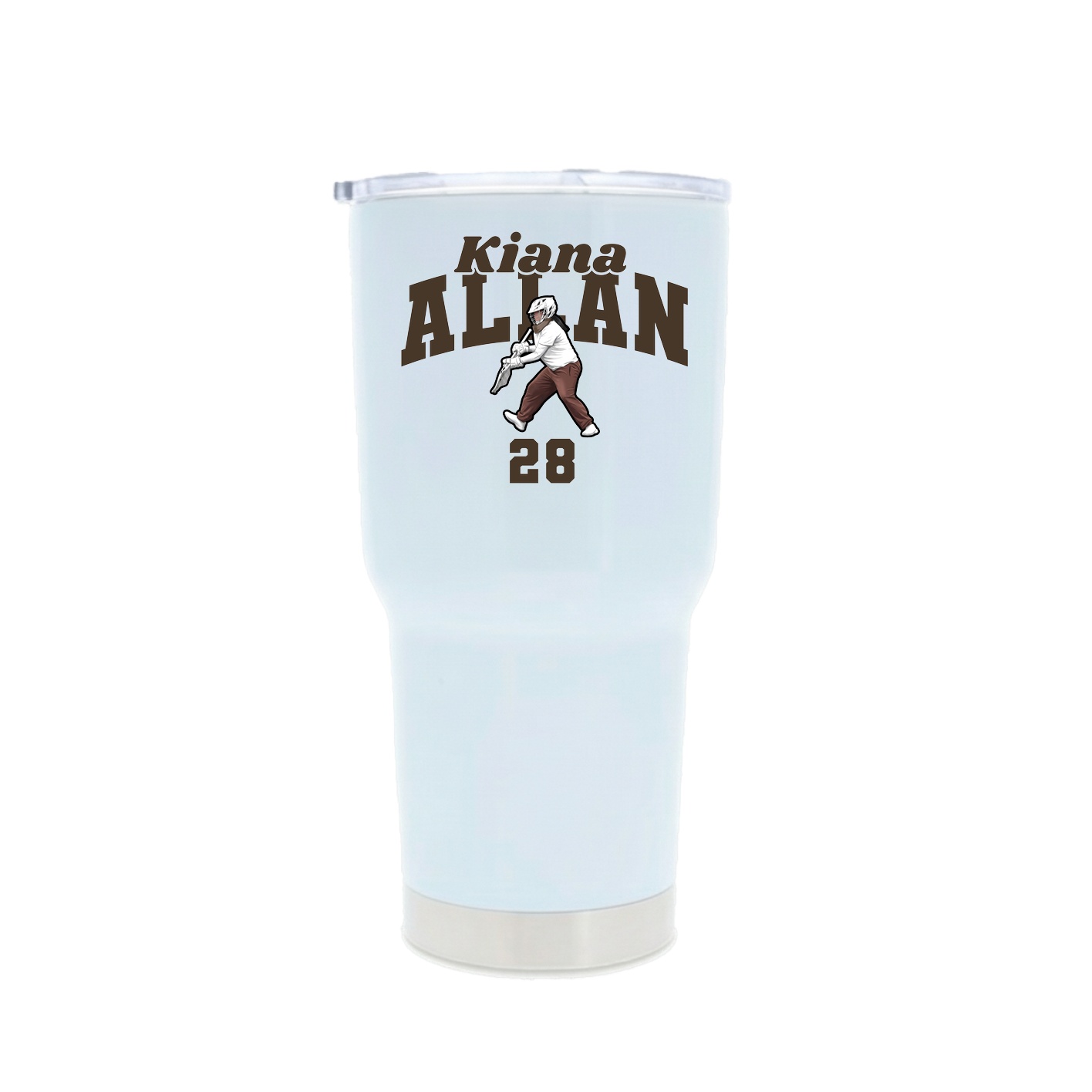 30oz Stainless Steel Tumbler — Signature Arch in White