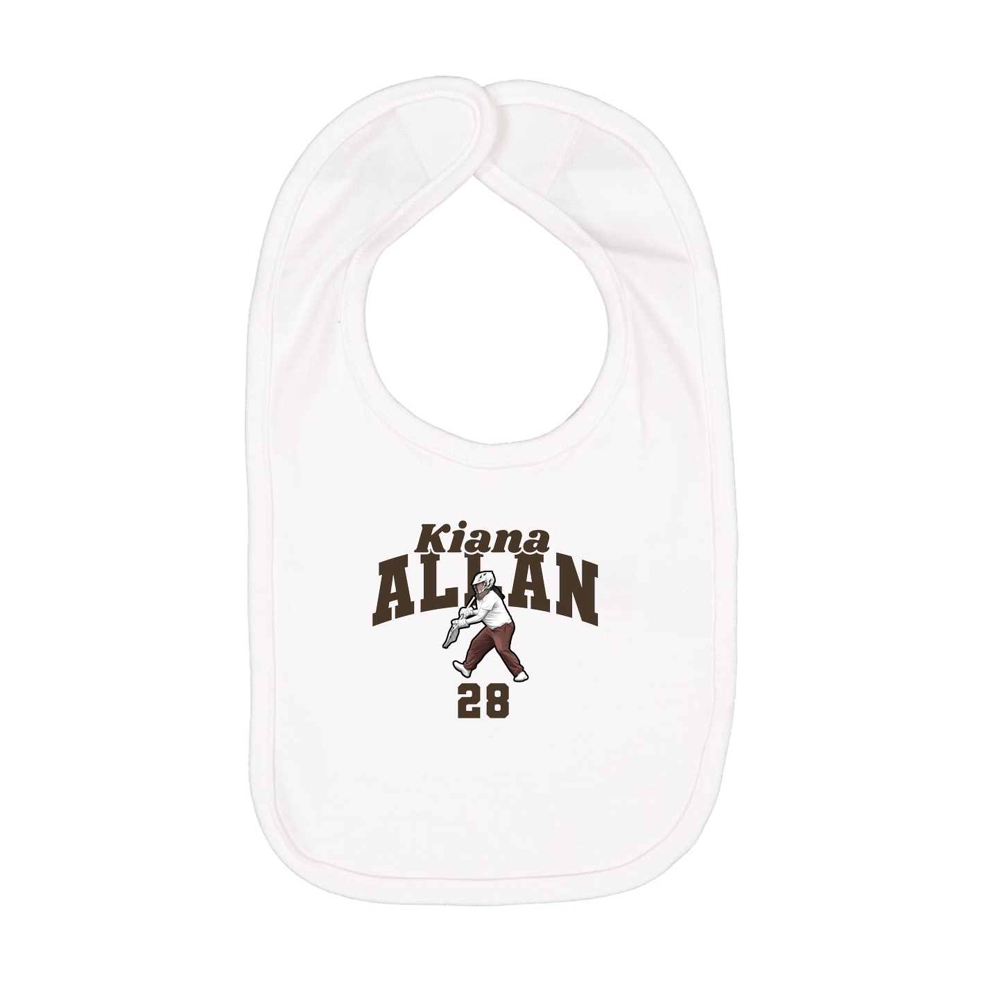 Infant Bib — Signature Arch in White