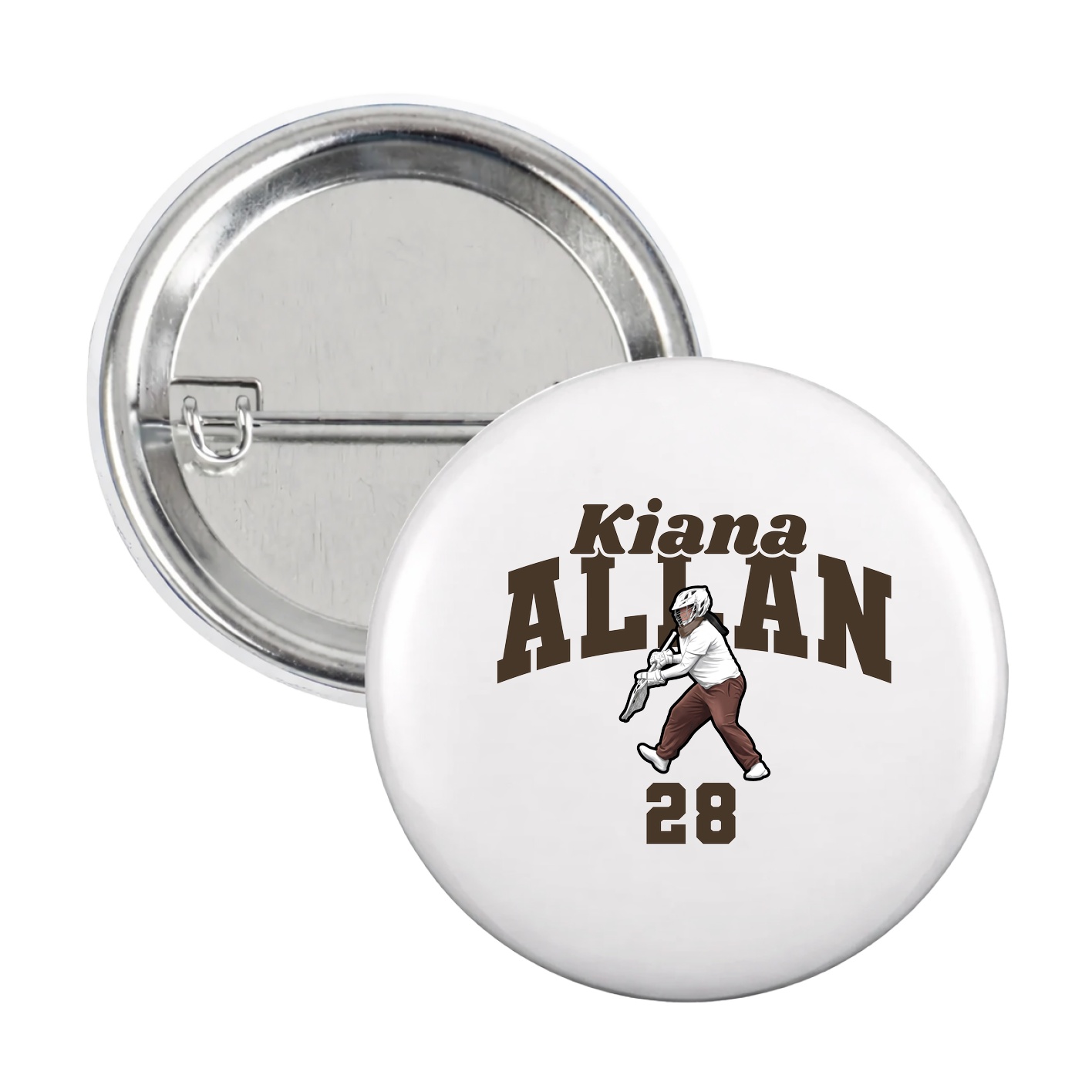 Game Day Button — Signature Arch in White