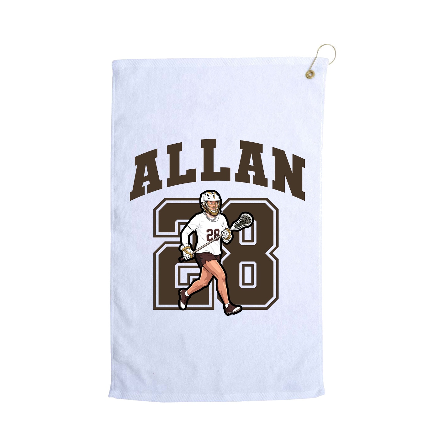 Golf Towel — Number in White