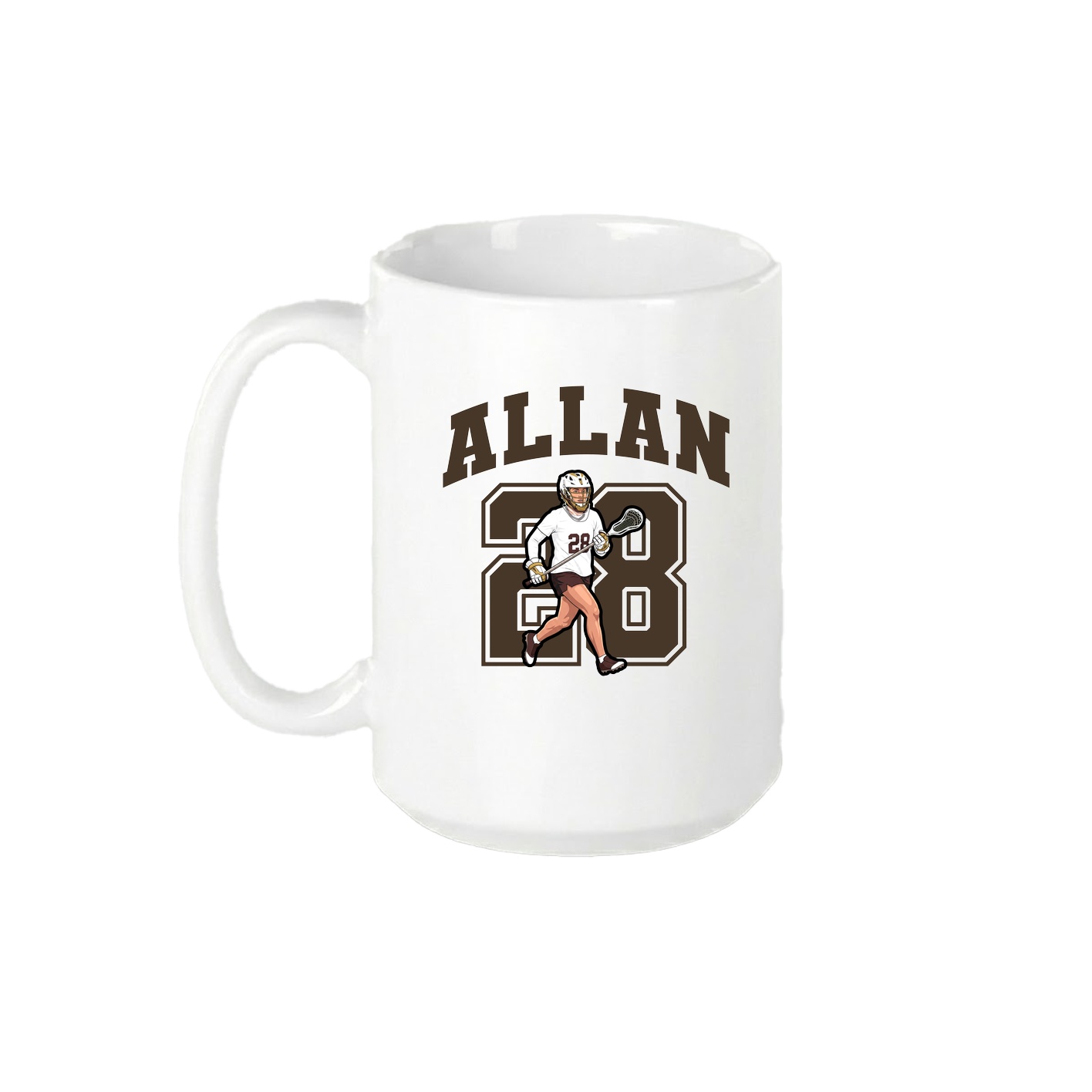 15oz Coffee Mug — Number in White