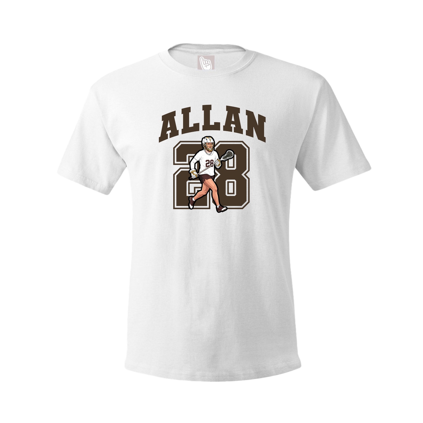 Youth Tee — Number in White