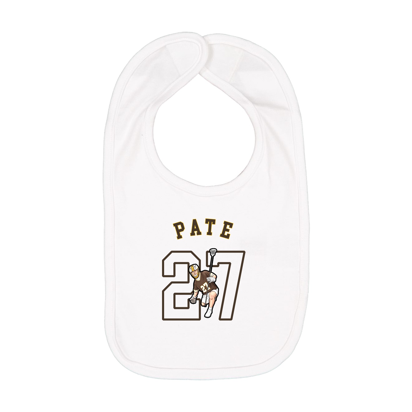 Infant Bib — Shirsey Arch in White