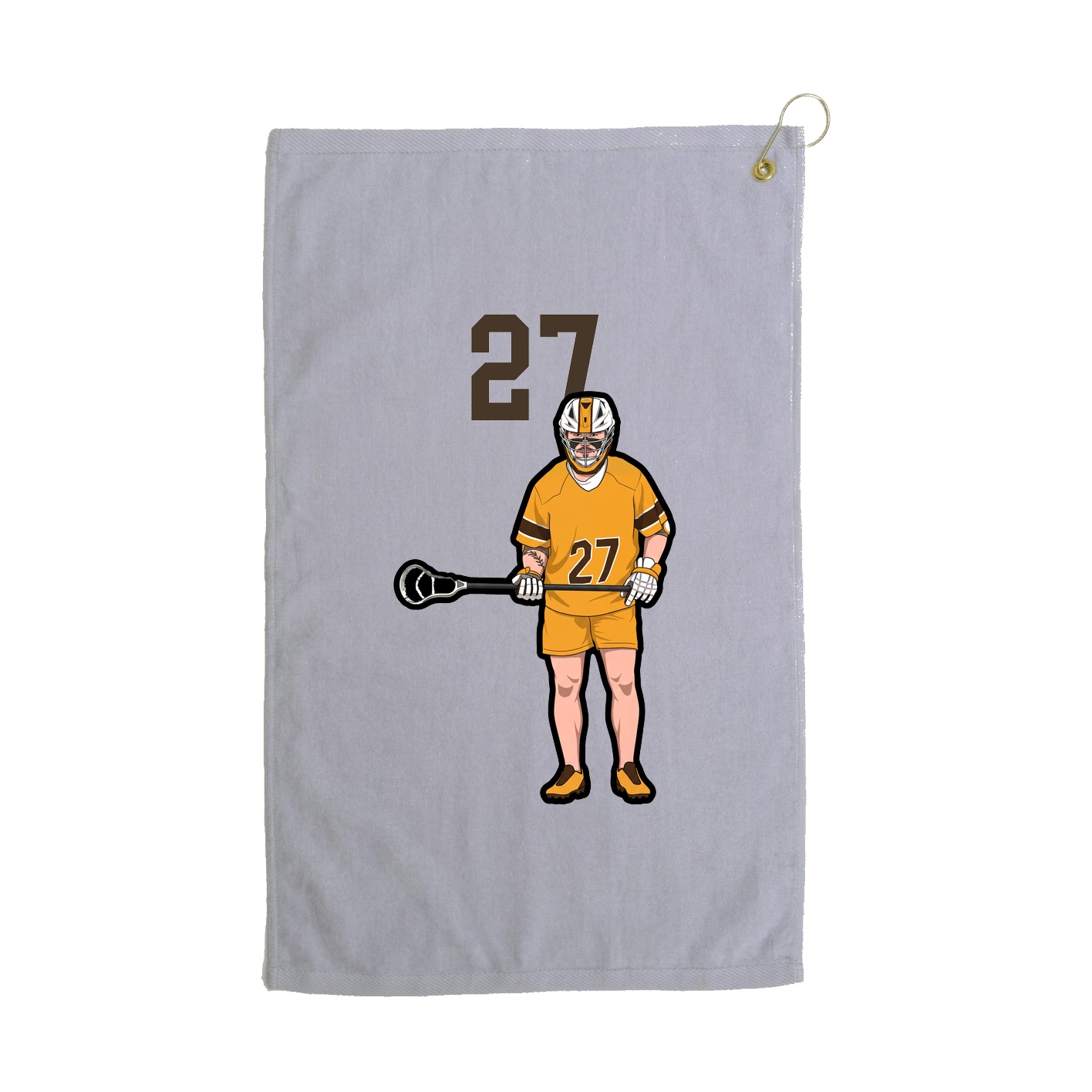 Golf Towel — Number Top in Grey