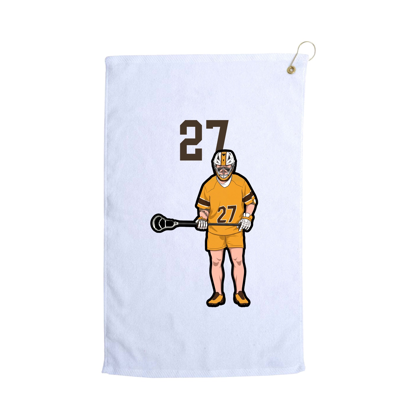 Golf Towel — Number Top in White
