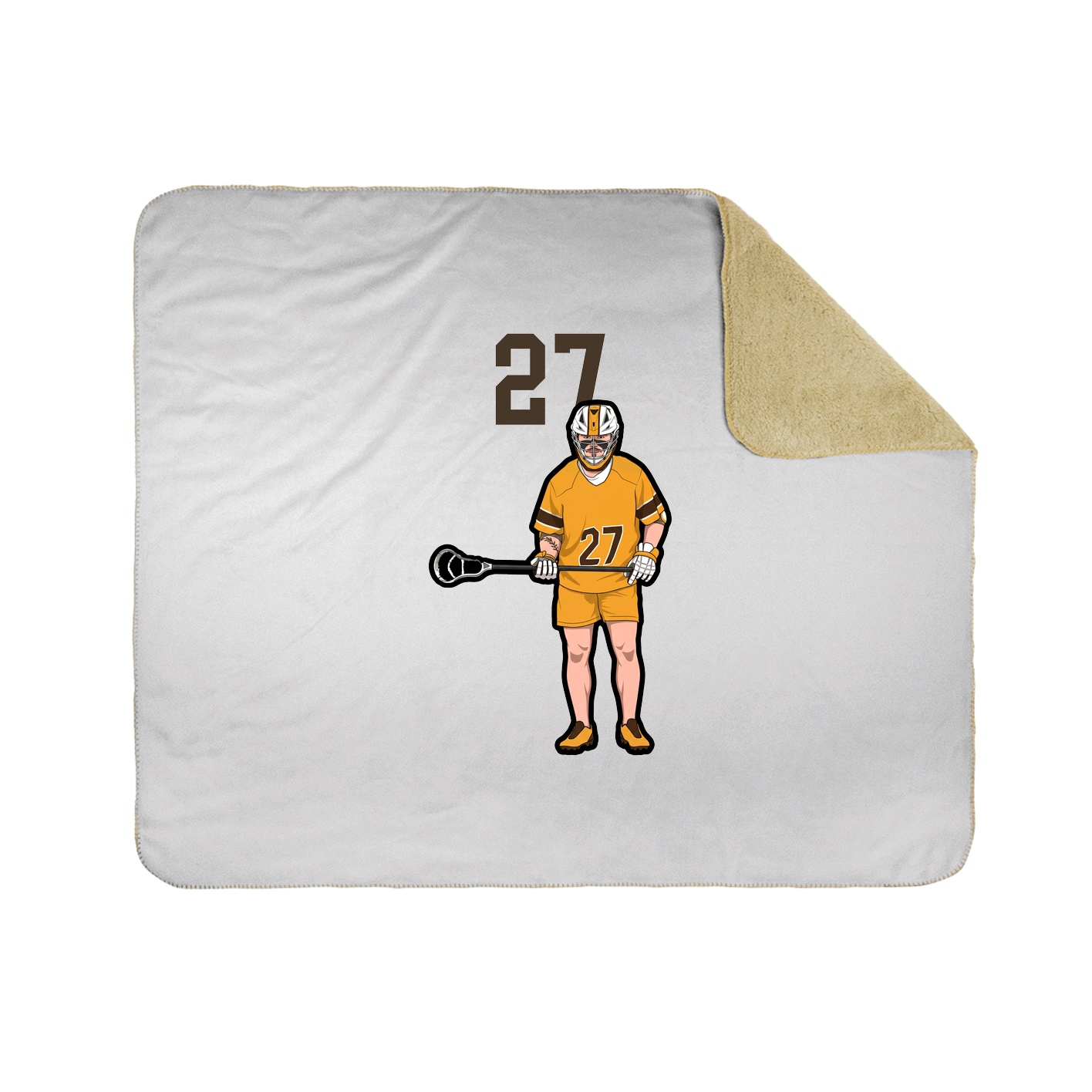 Throw Blanket — Number Top in White