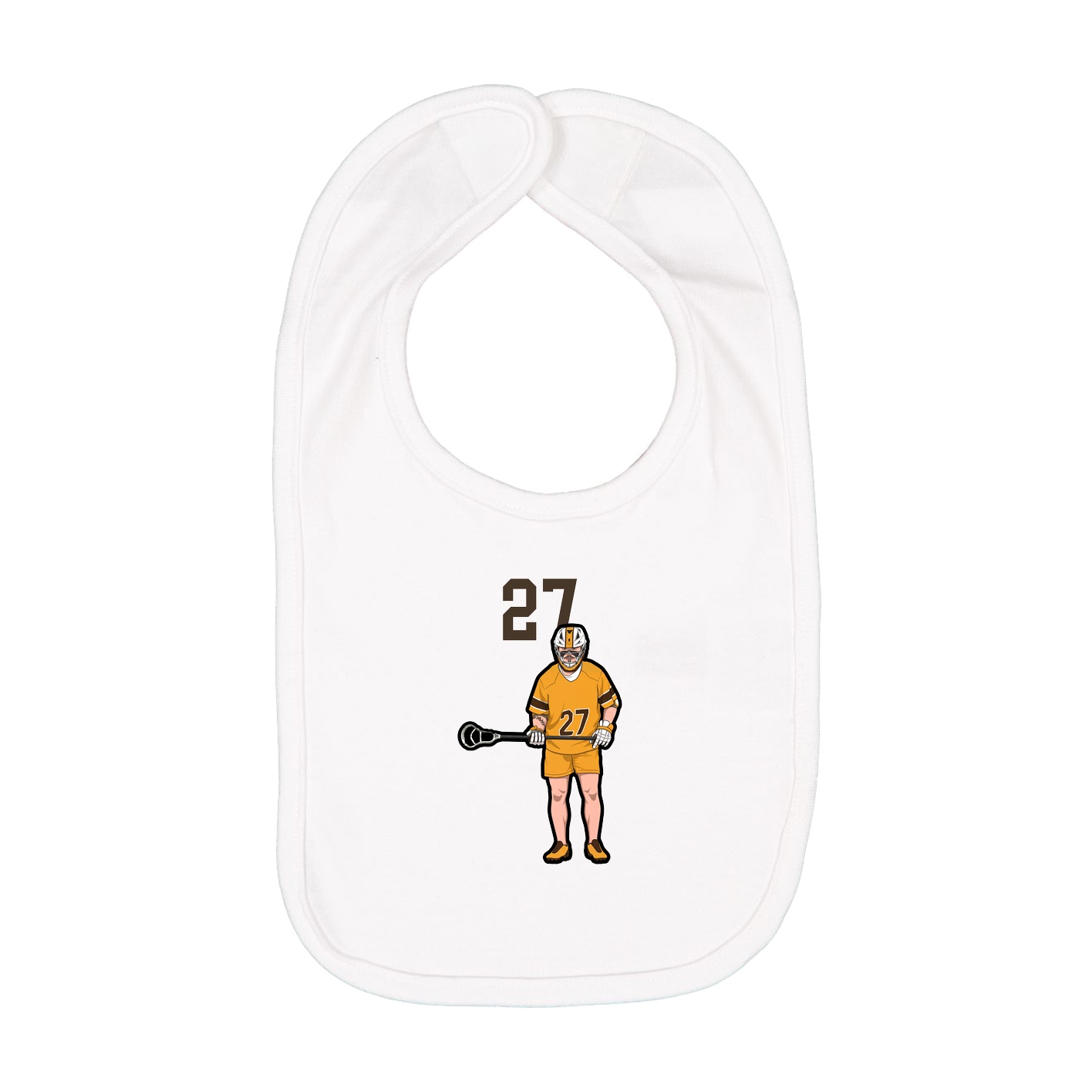 Infant Bib — Number Top in White