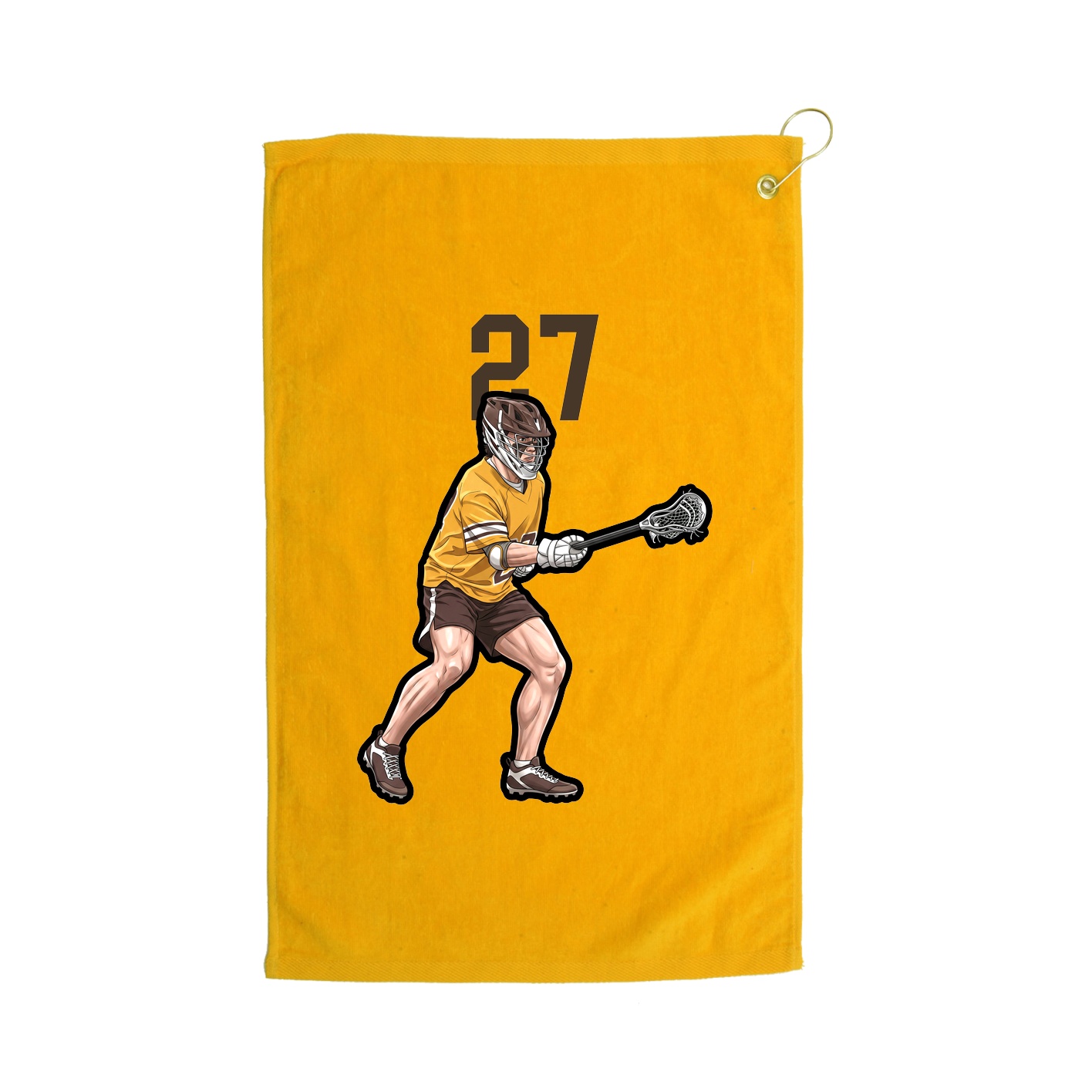 Golf Towel — Number Top in Gold