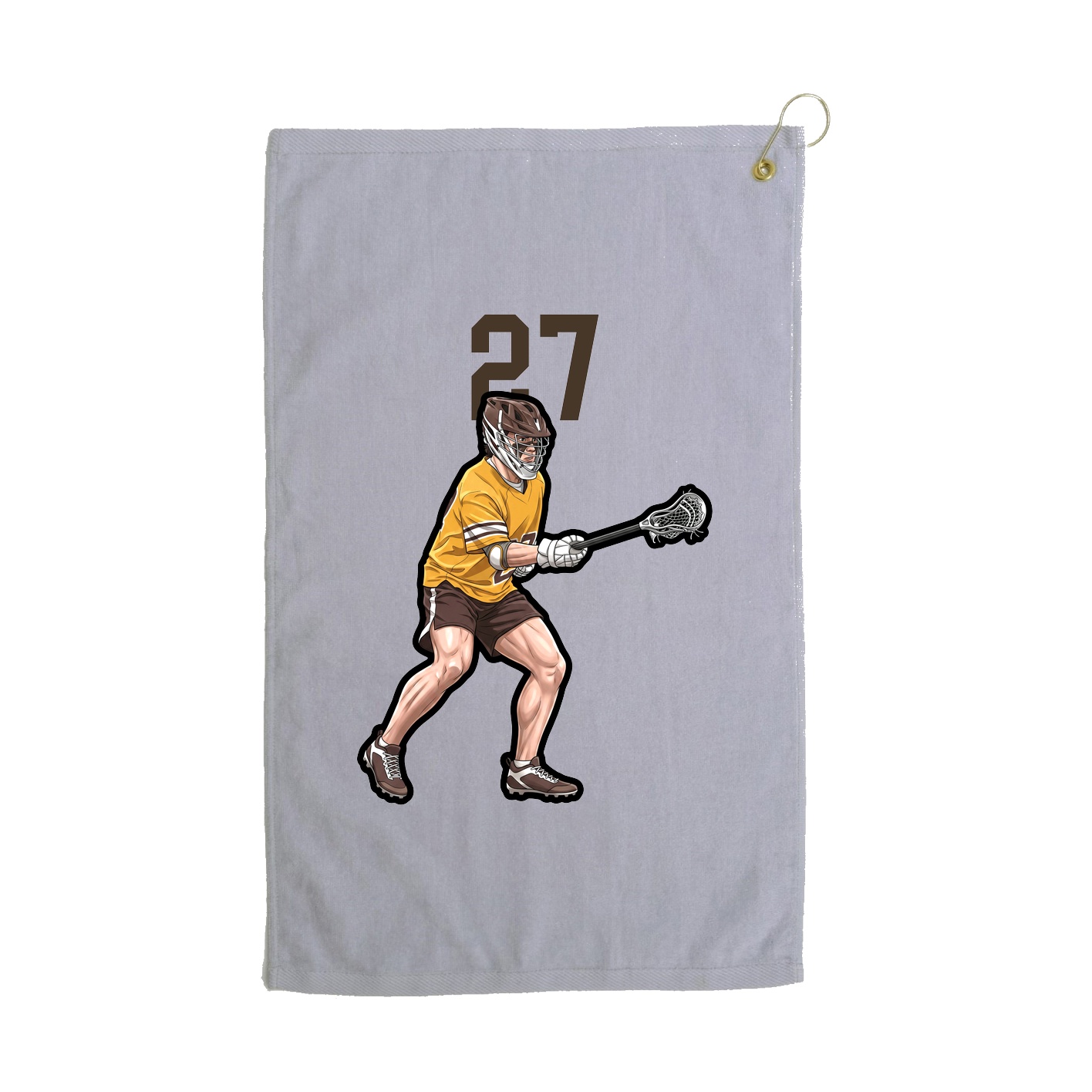 Golf Towel — Number Top in Grey