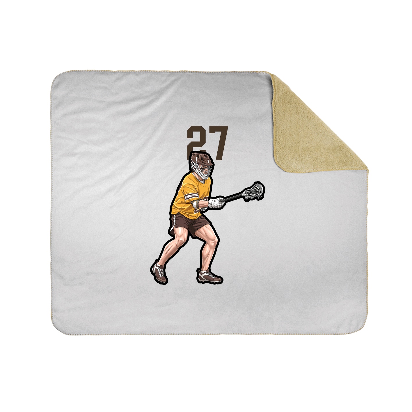 Throw Blanket — Number Top in White