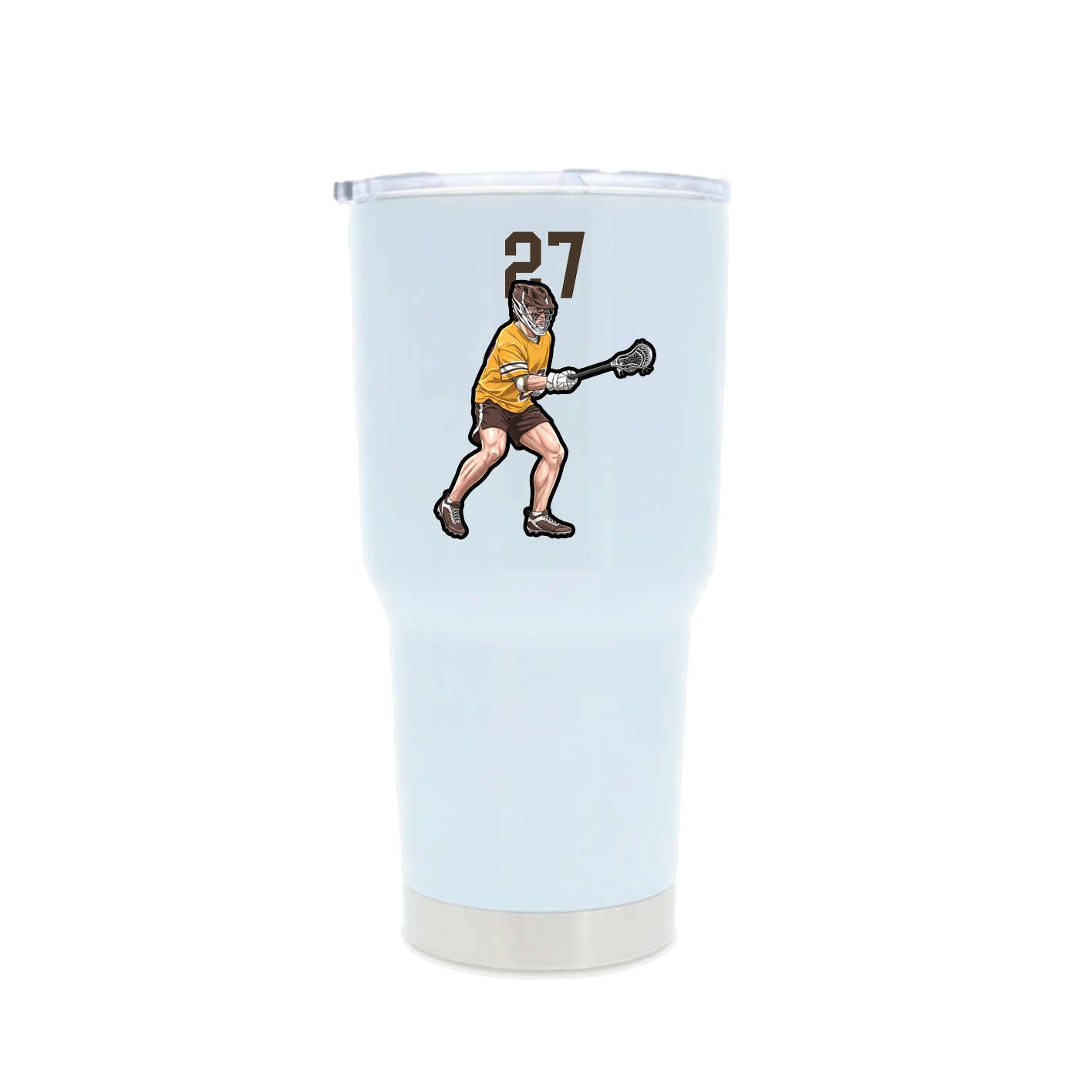 30oz Stainless Steel Tumbler — Number Top in White