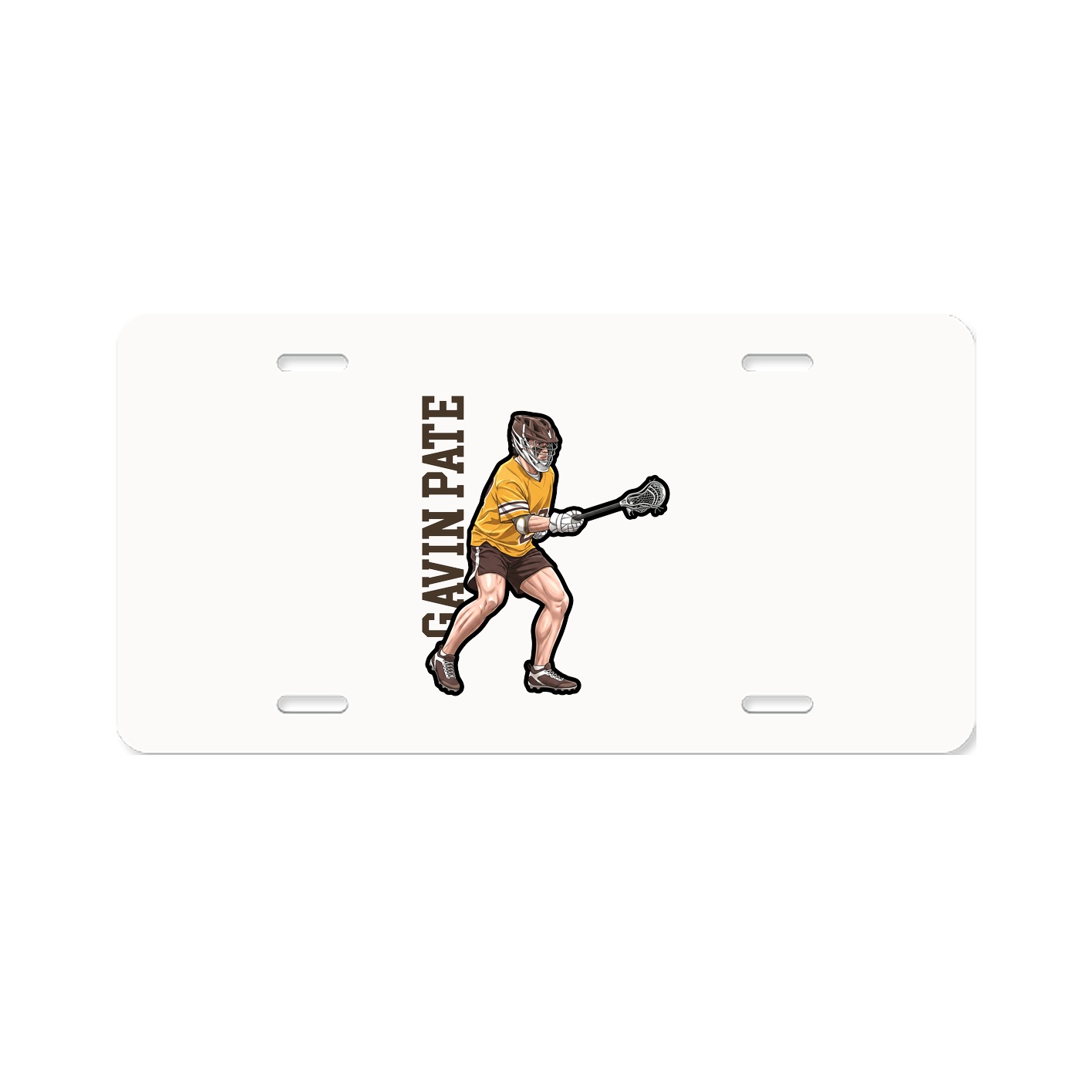 License Plate — Name Vertical in Classic