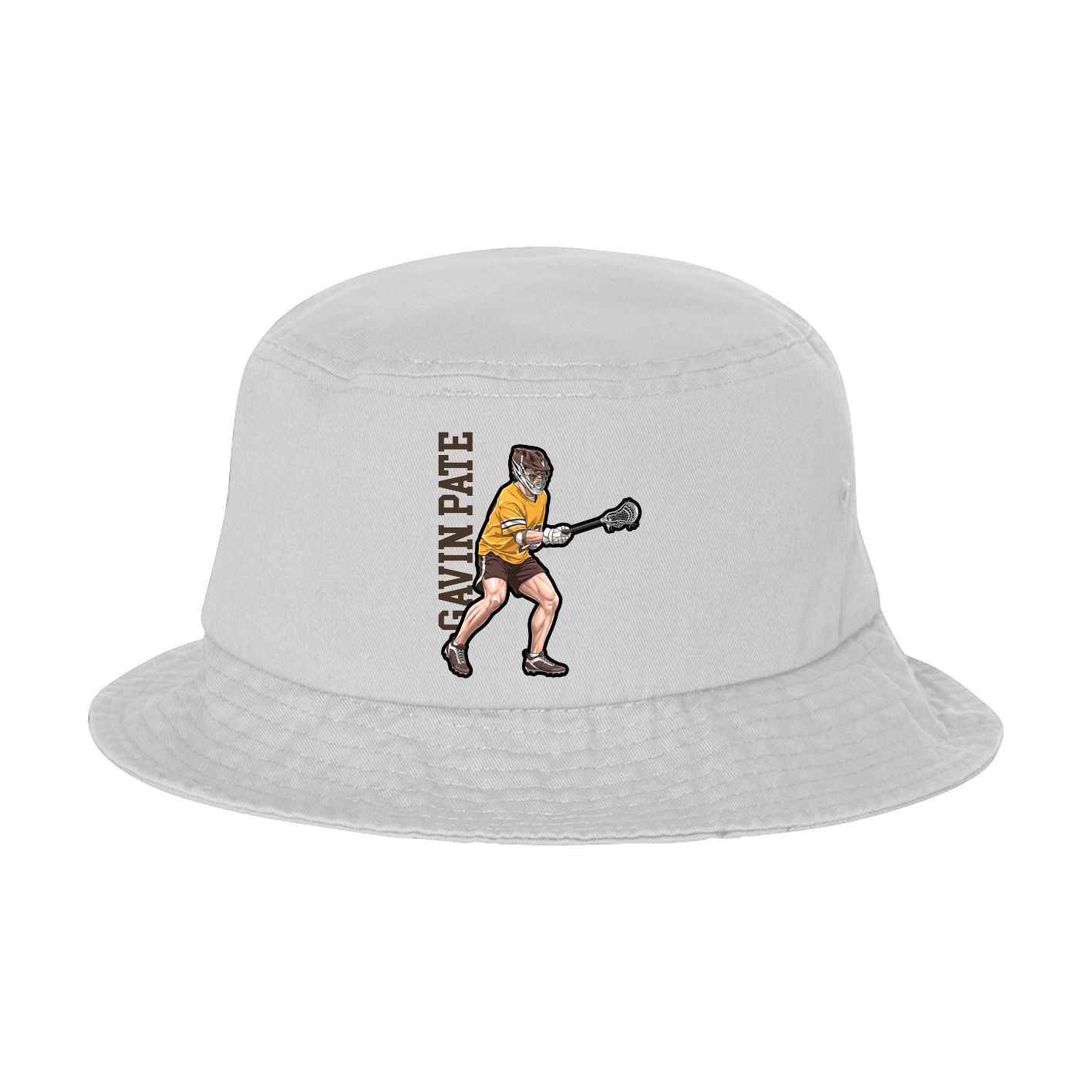Bucket Cap — Name Vertical in White