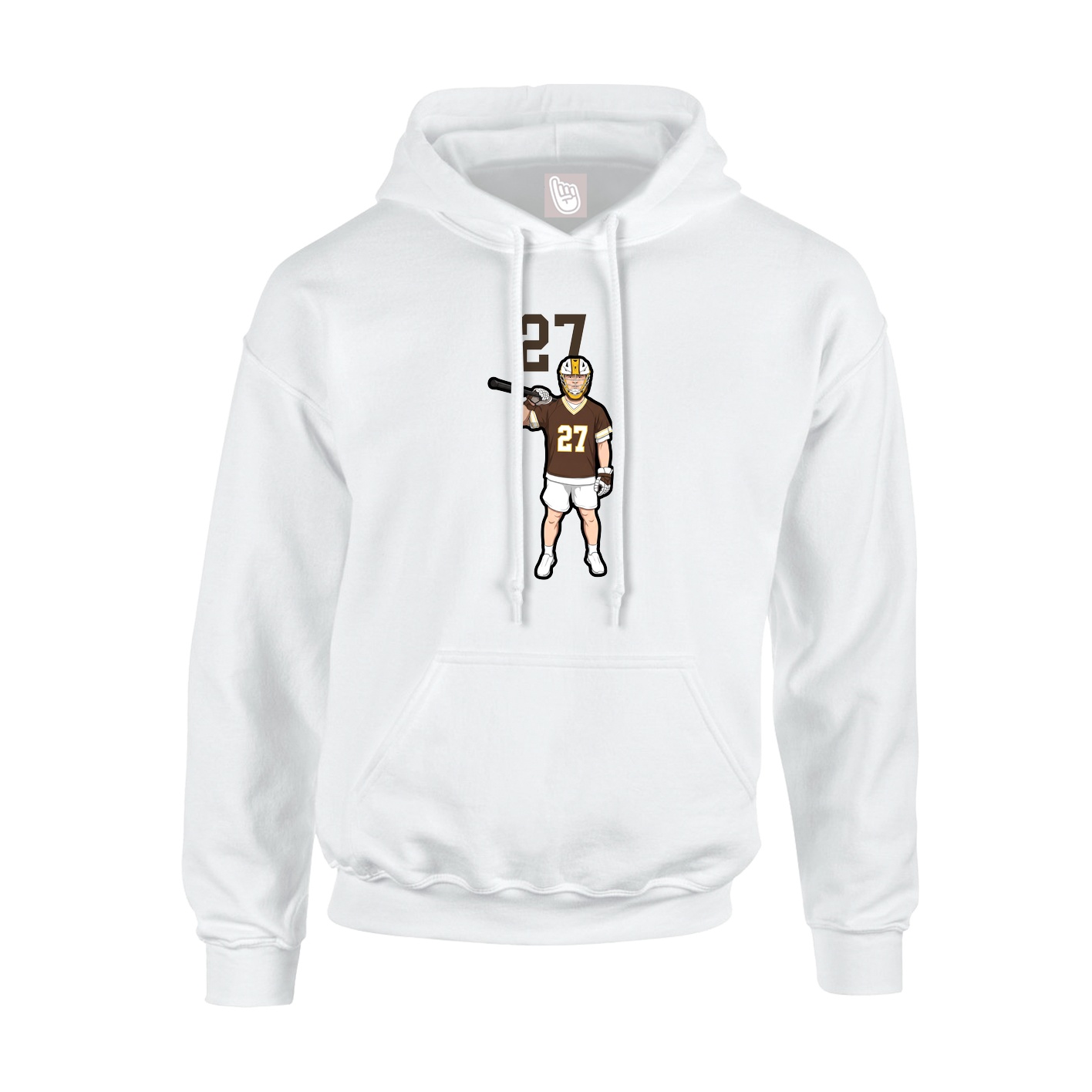 Hoodie — Number Top in White