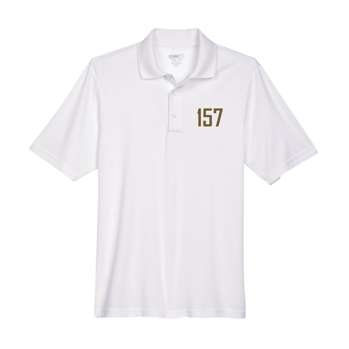 Performance Polo — Front Shirsy in White