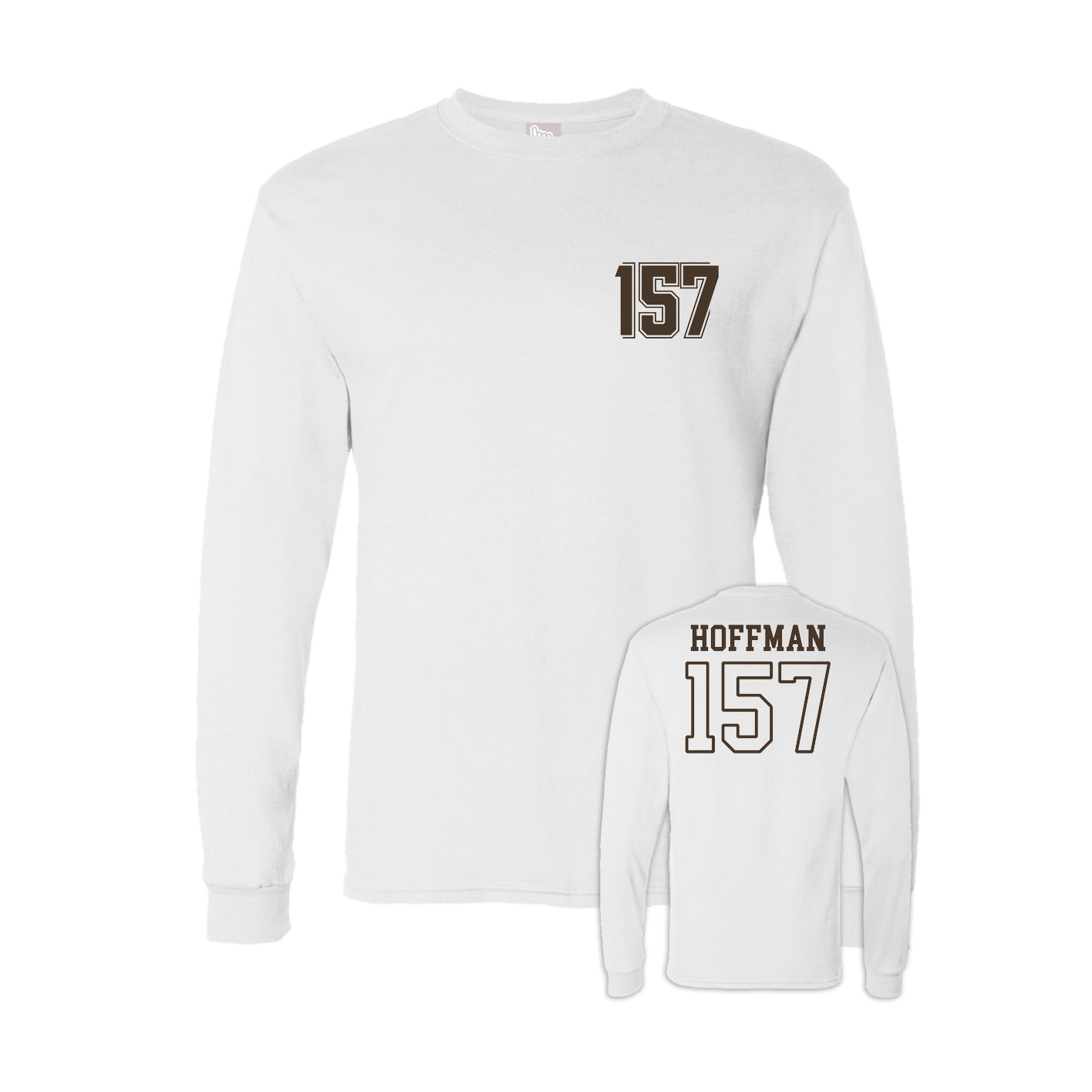 Long Sleeve Tee — Chest Back in White