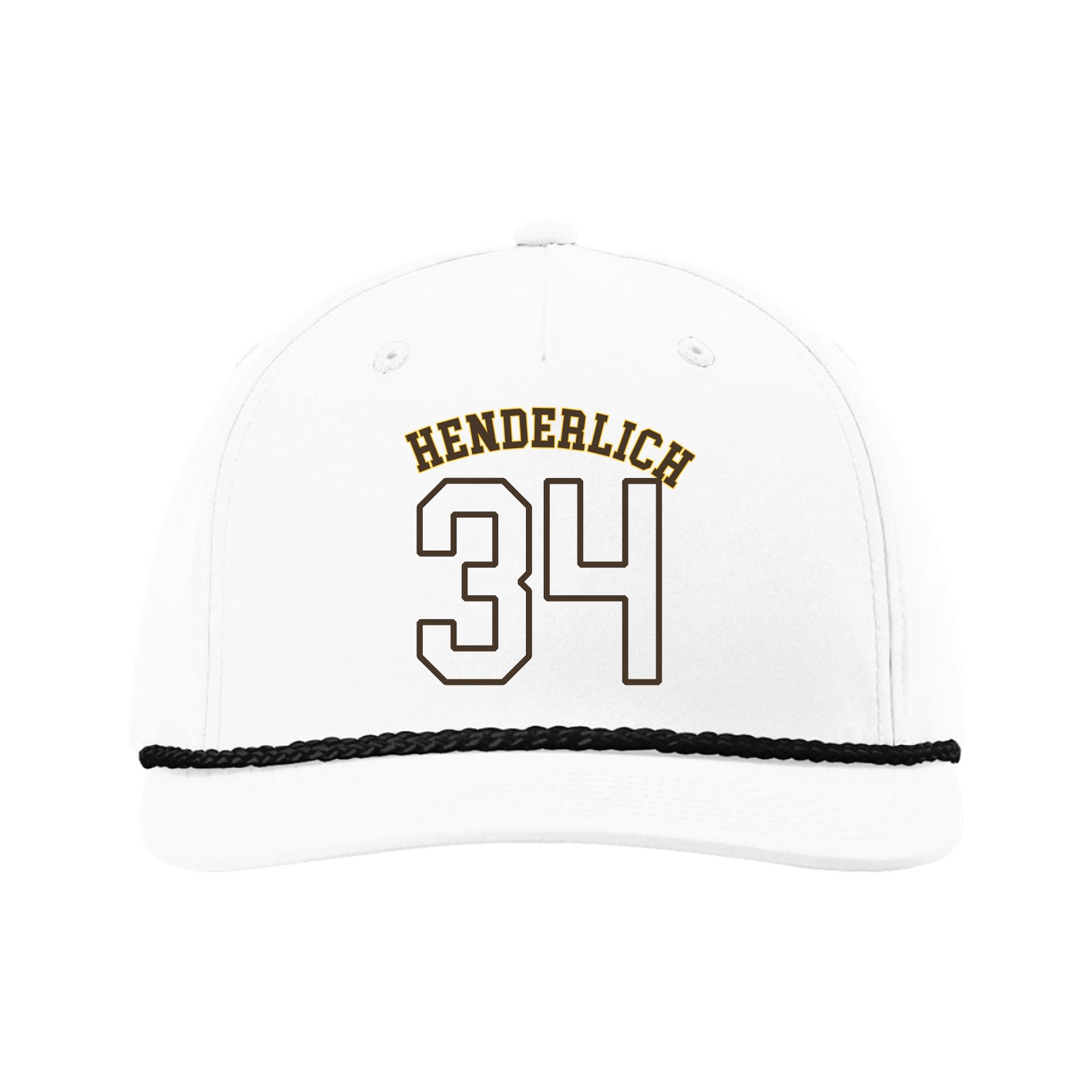 Five-Panel Classic Rope Cap — Shirsey Arch in White