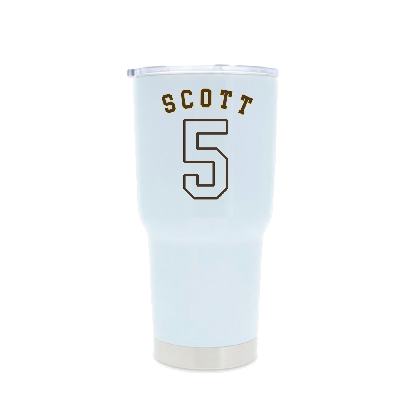 30oz Stainless Steel Tumbler — Shirsey Arch in White